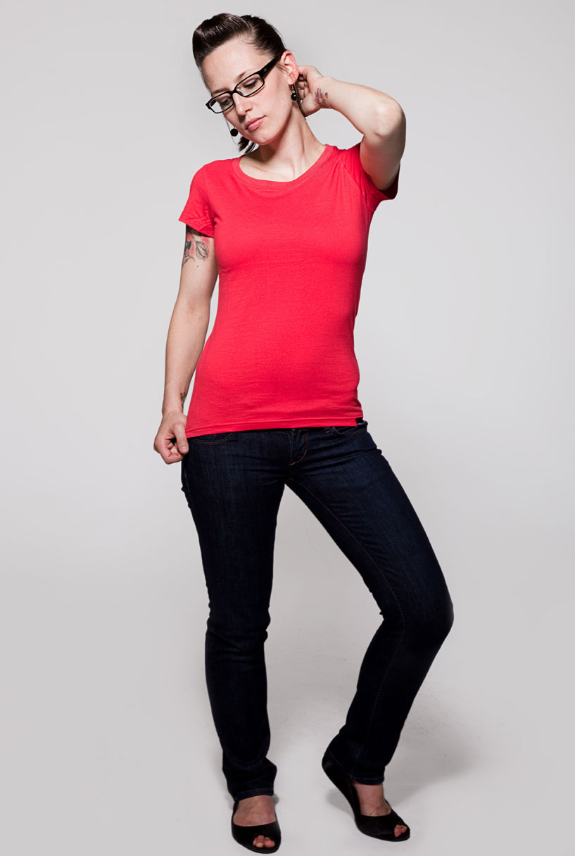 T-Shirt Rundausschnitt Rot T-Shirt Rundausschnitt Rot