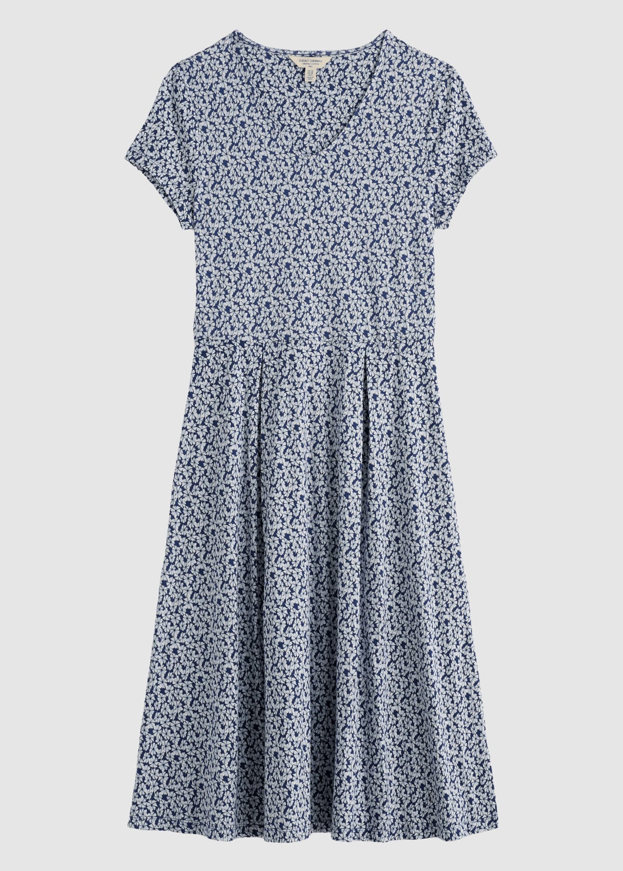 Pier View Dress Bunched Cornflowers Dark Voyage