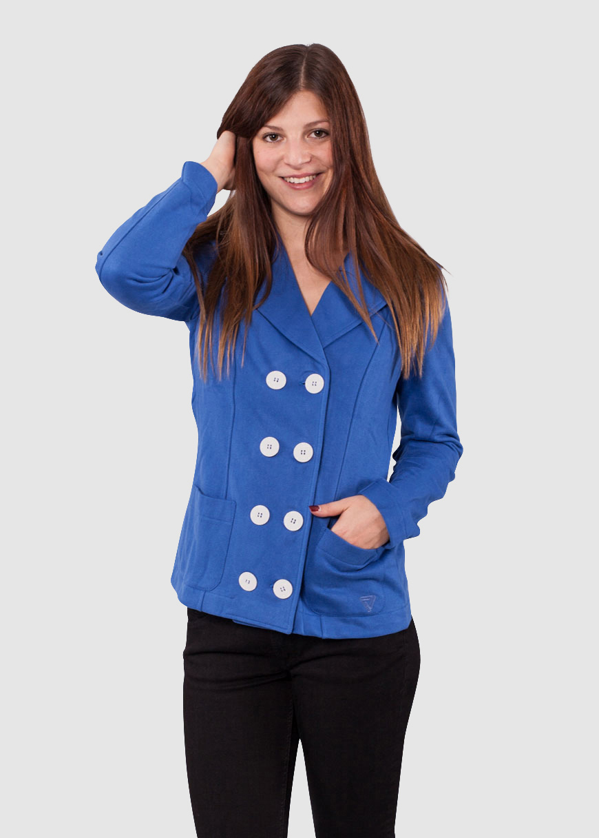 Button Berta Blau