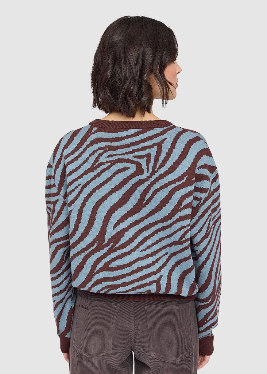 Zebra Jacquard Knit Jumper