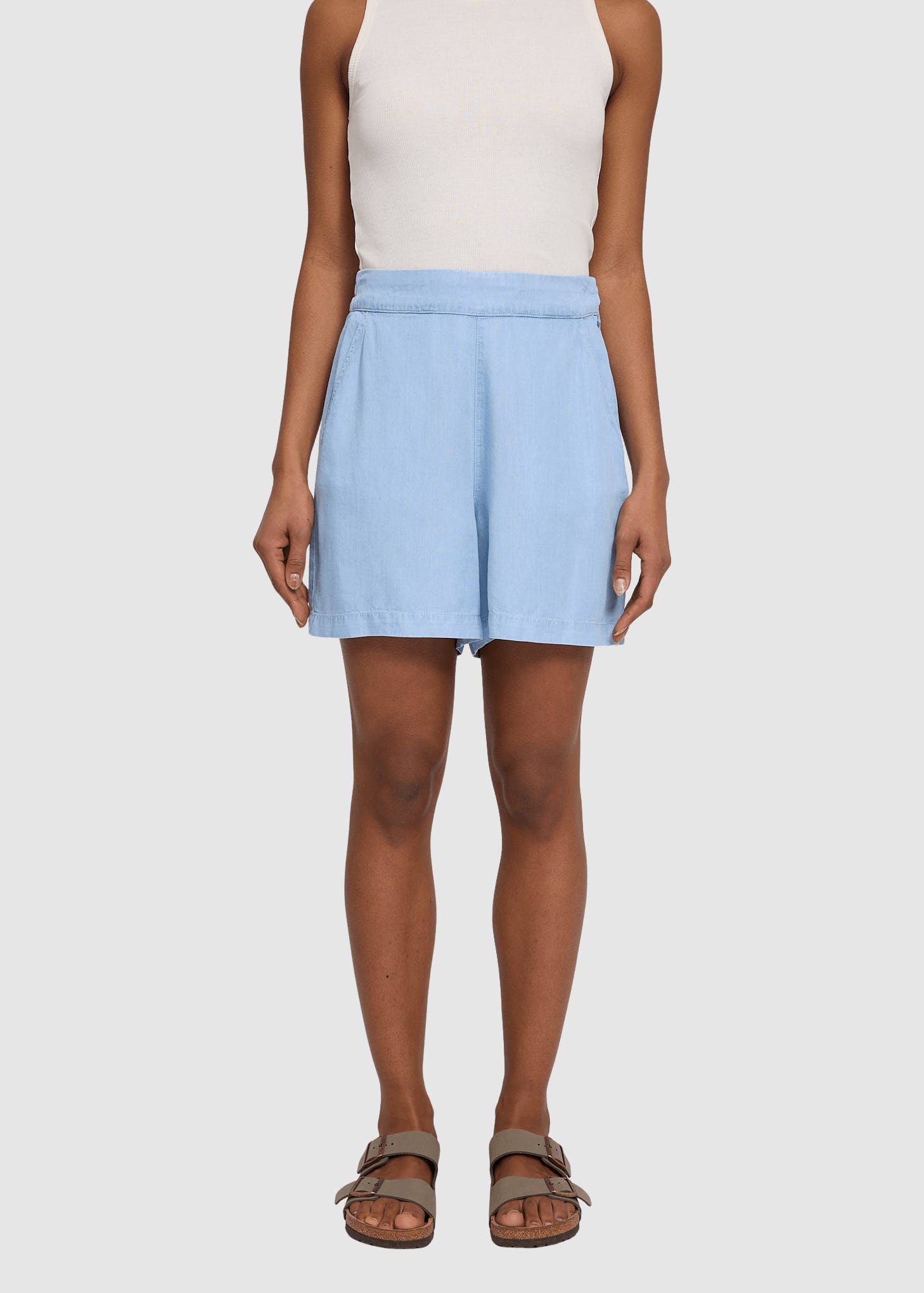 Tencel Shorts Light Blue Wash Tencel Shorts Light Blue Wash