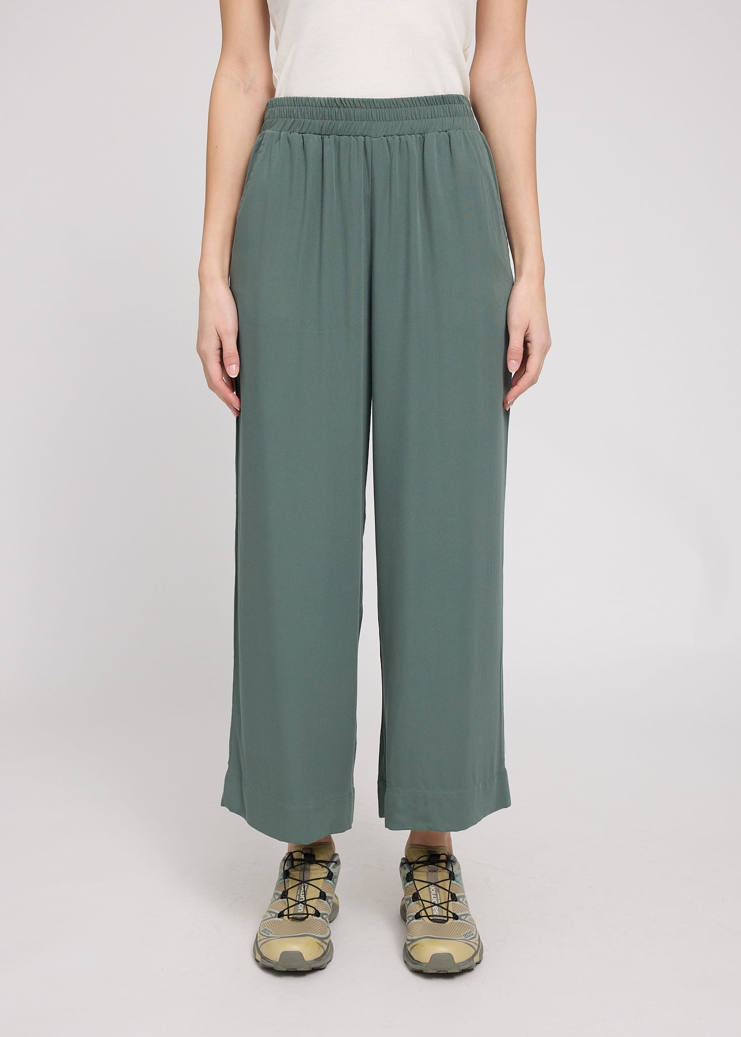 Wide Leg Viscose Pants Bottle
