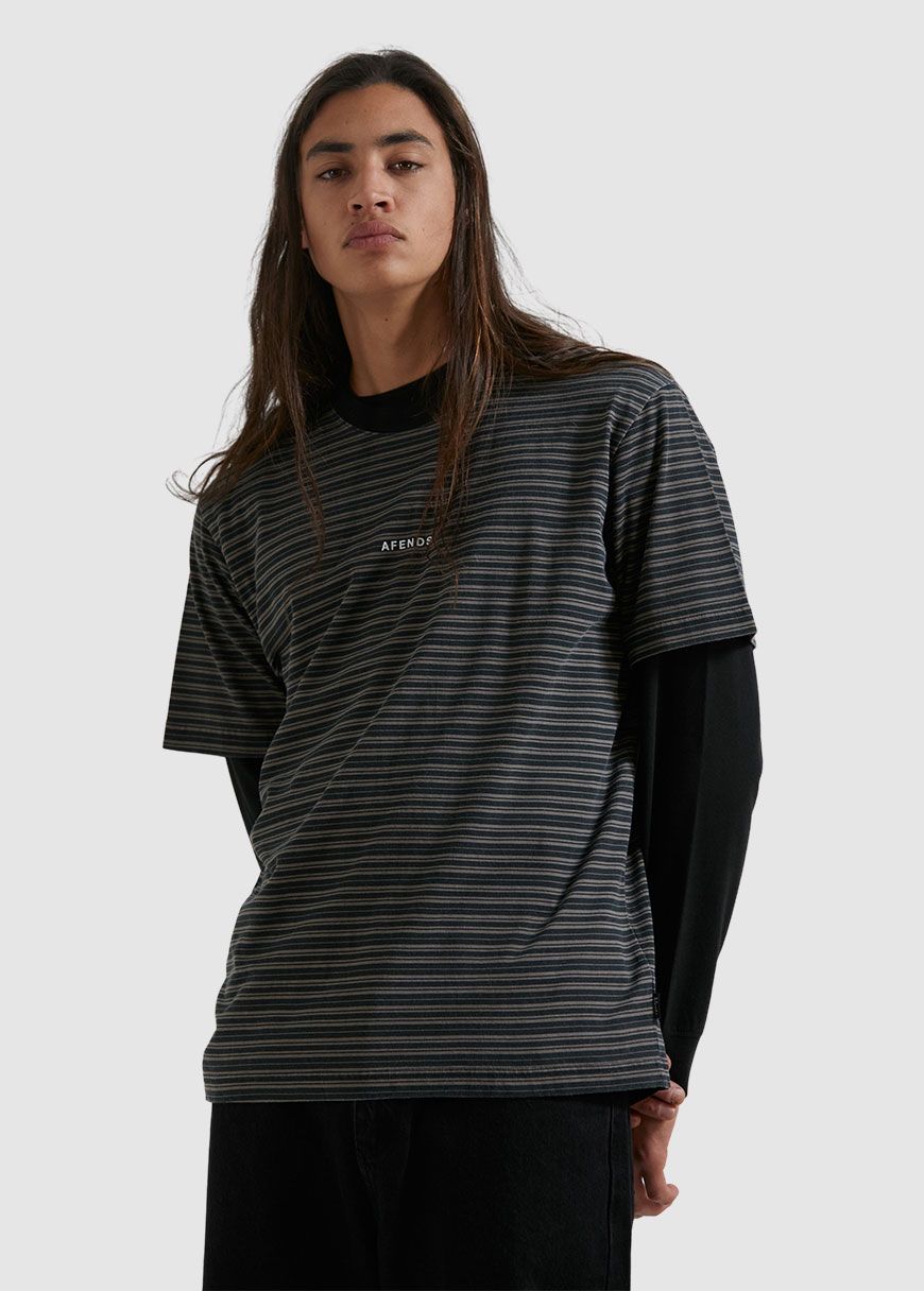 Ender Recycled Stripe Retro Fit Tee Ender Recycled Stripe Retro Fit Tee