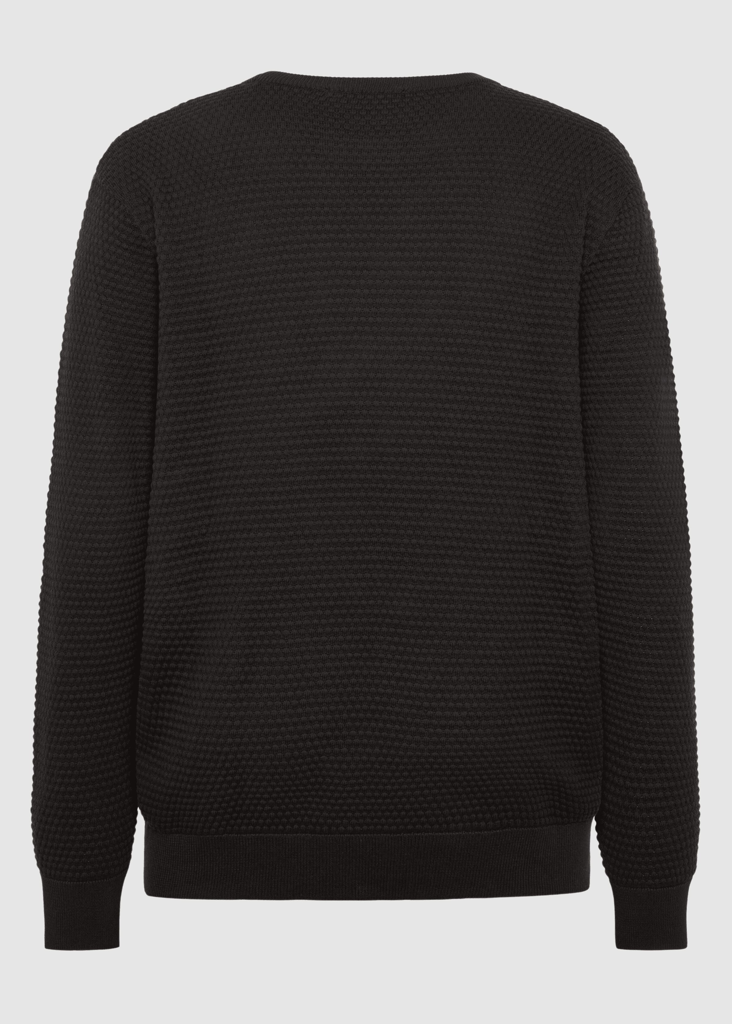 knowledge-cotton-apparel-bubble-knit-crew-neck-chocolate-torte-2.jpeg Bubble Knit Crew Neck Chocolate Torte