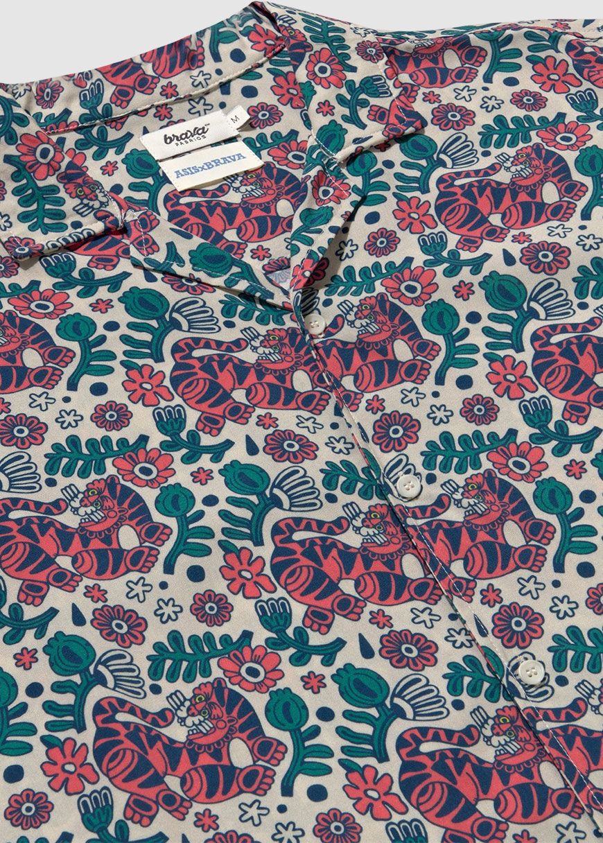Asis Percales Tigris Aloha Shirt