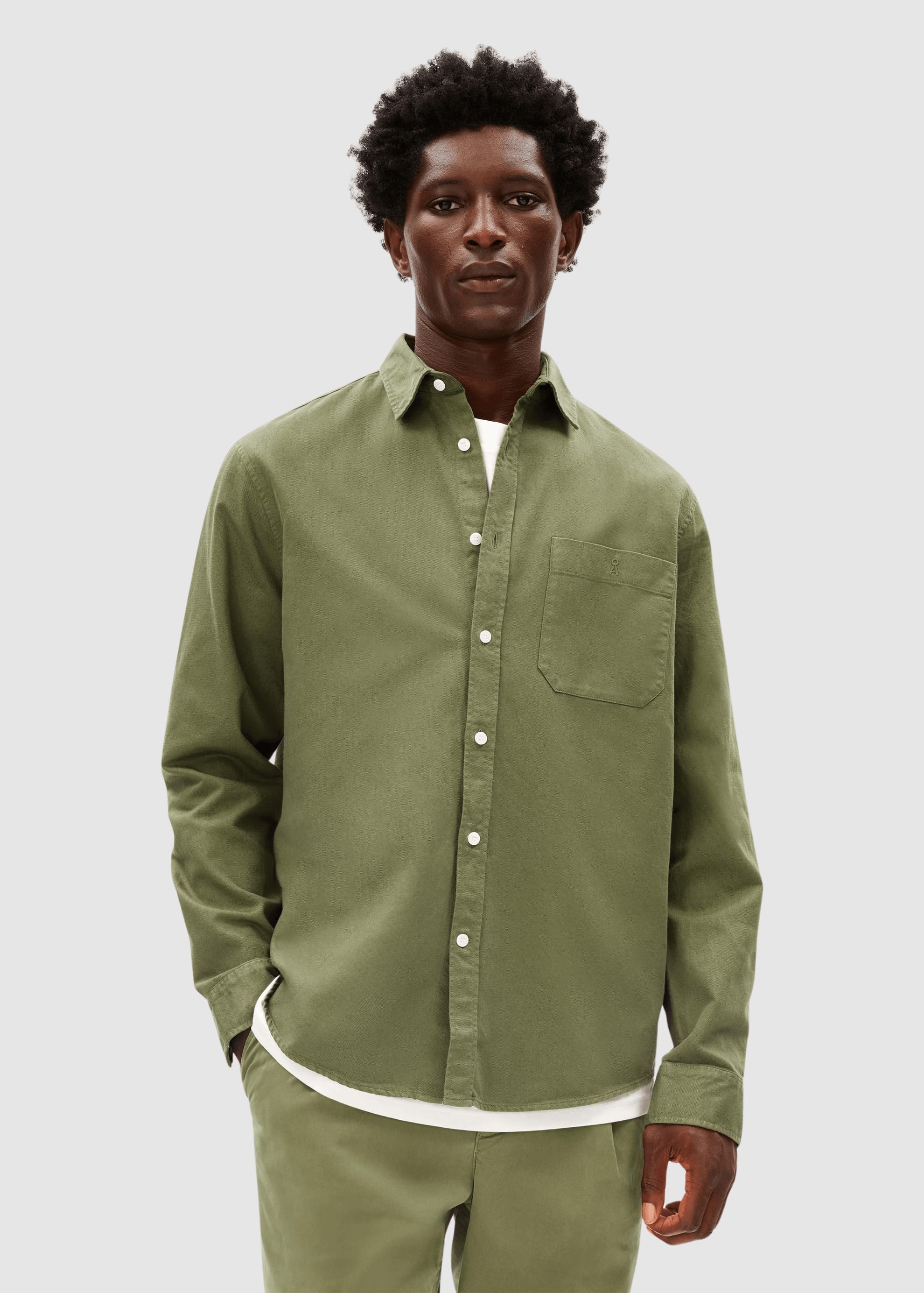 Gmt Dye Lino Longsleeve Shirt Fatigue Green Gmt Dye Lino Longsleeve Shirt Fatigue Green