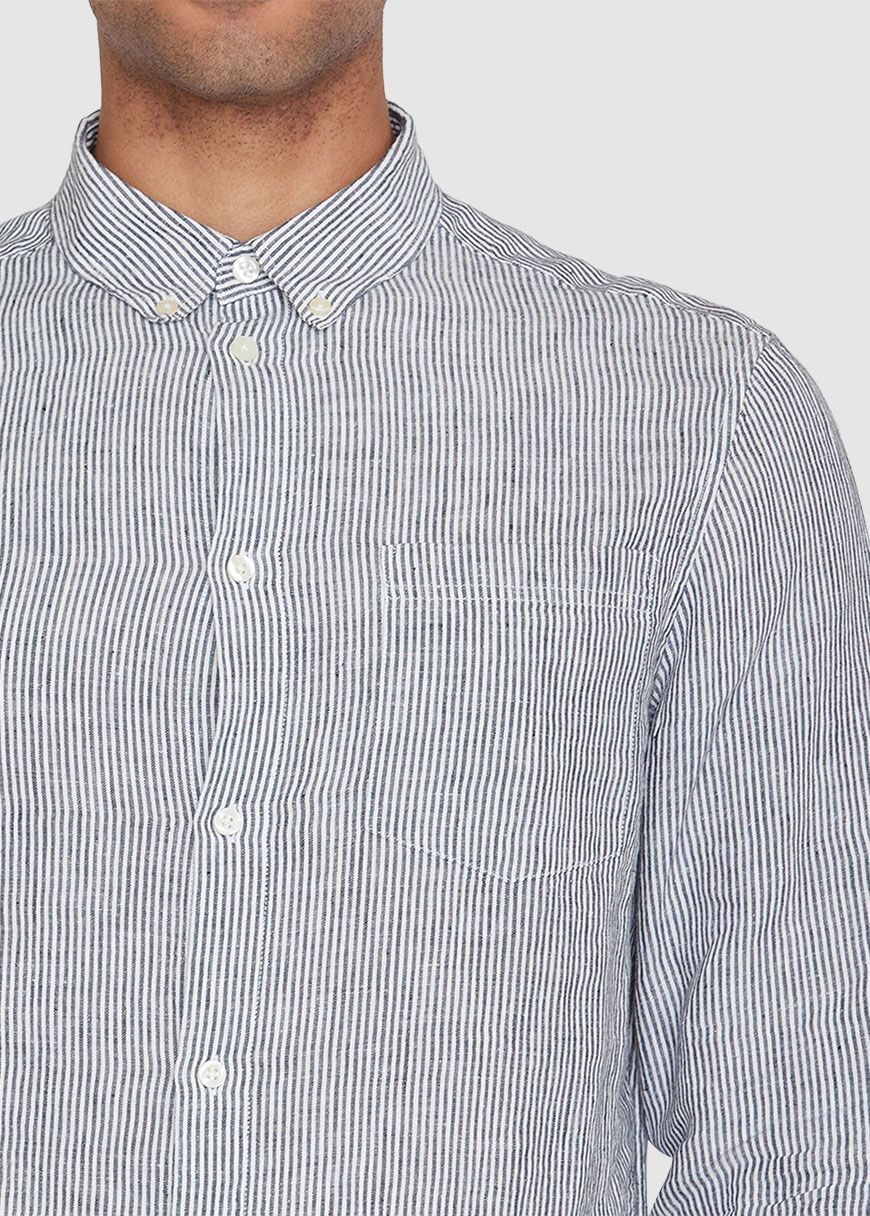Regular Striped Linen Shirt