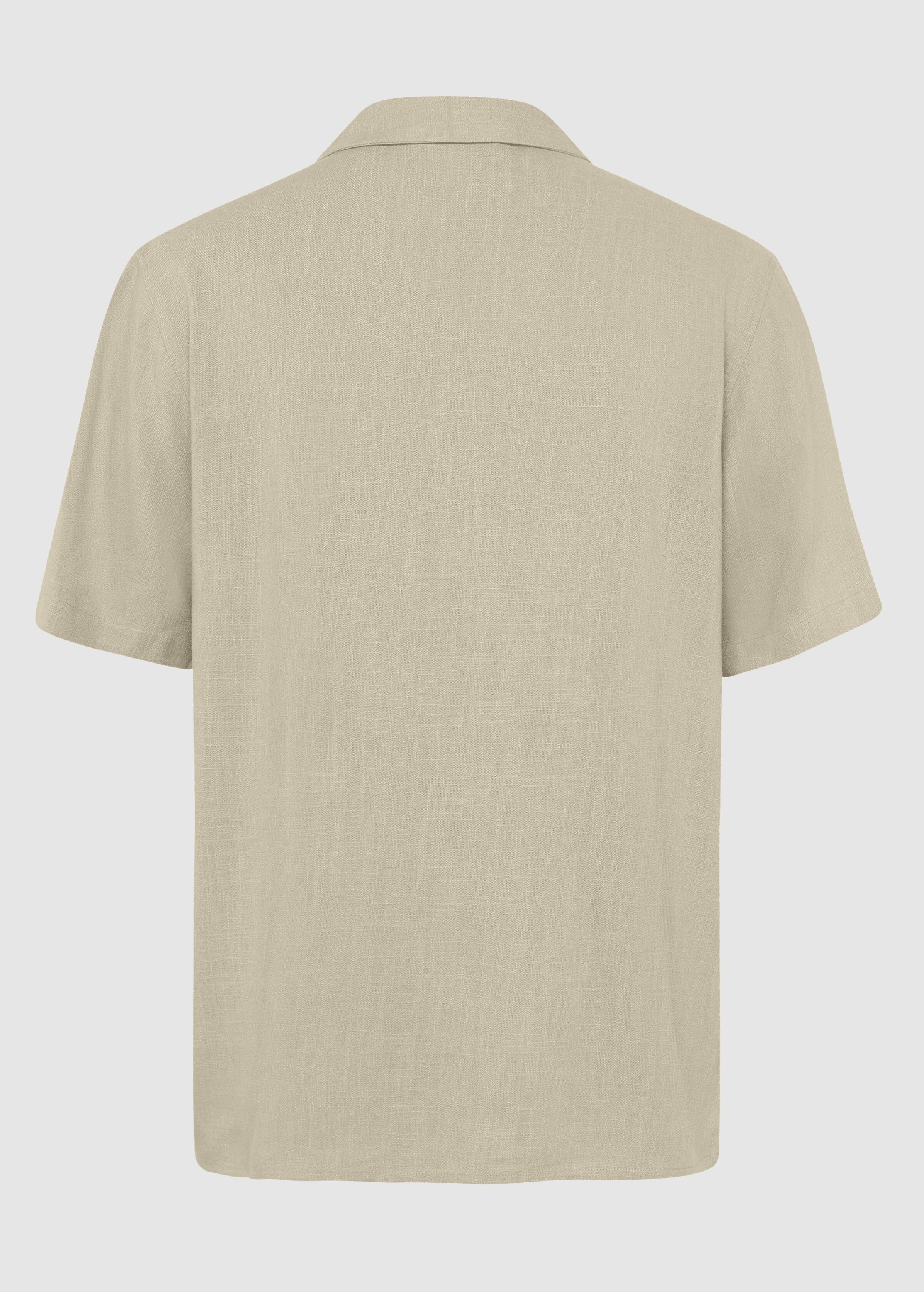 Moss Relaxed Linen-MIX Short Sleeve Shirt Light Feather Gray Moss Relaxed Linen-MIX Short Sleeve Shirt Light Feather Gray