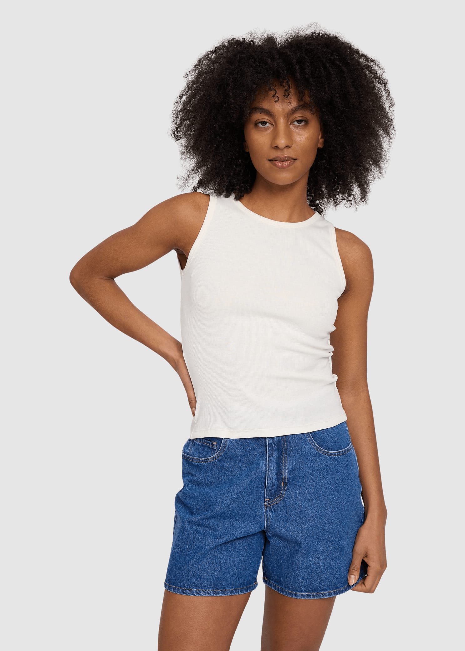 Denim Shorts Mid Blue Wash Denim Shorts Mid Blue Wash