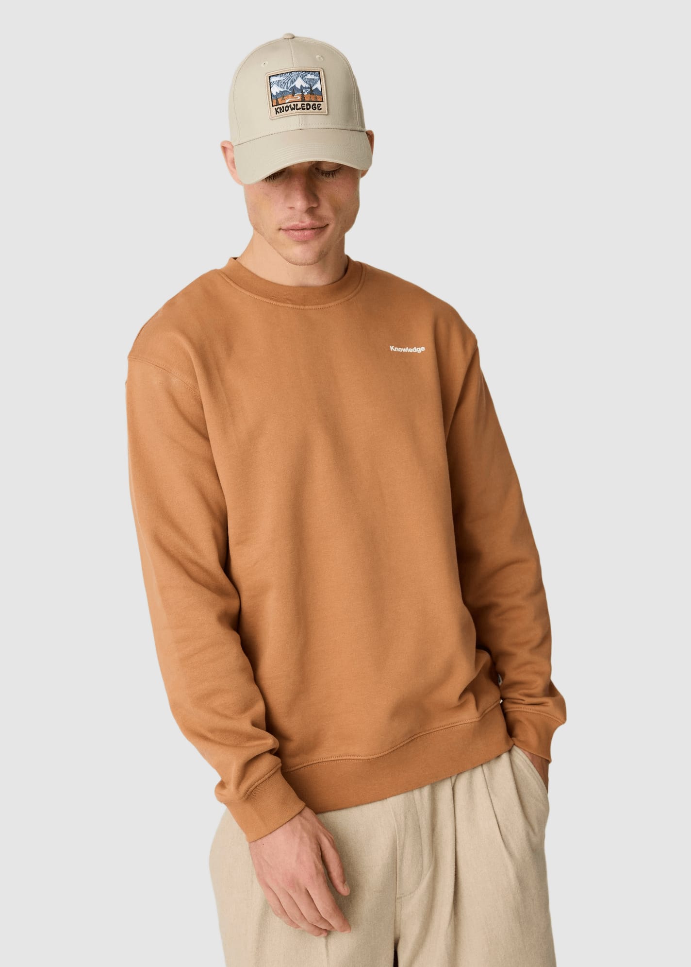 knowledge-cotton-apparel-relaxed-printed-crew-neck-lion-5.jpeg Relaxed Printed Crew Neck Lion