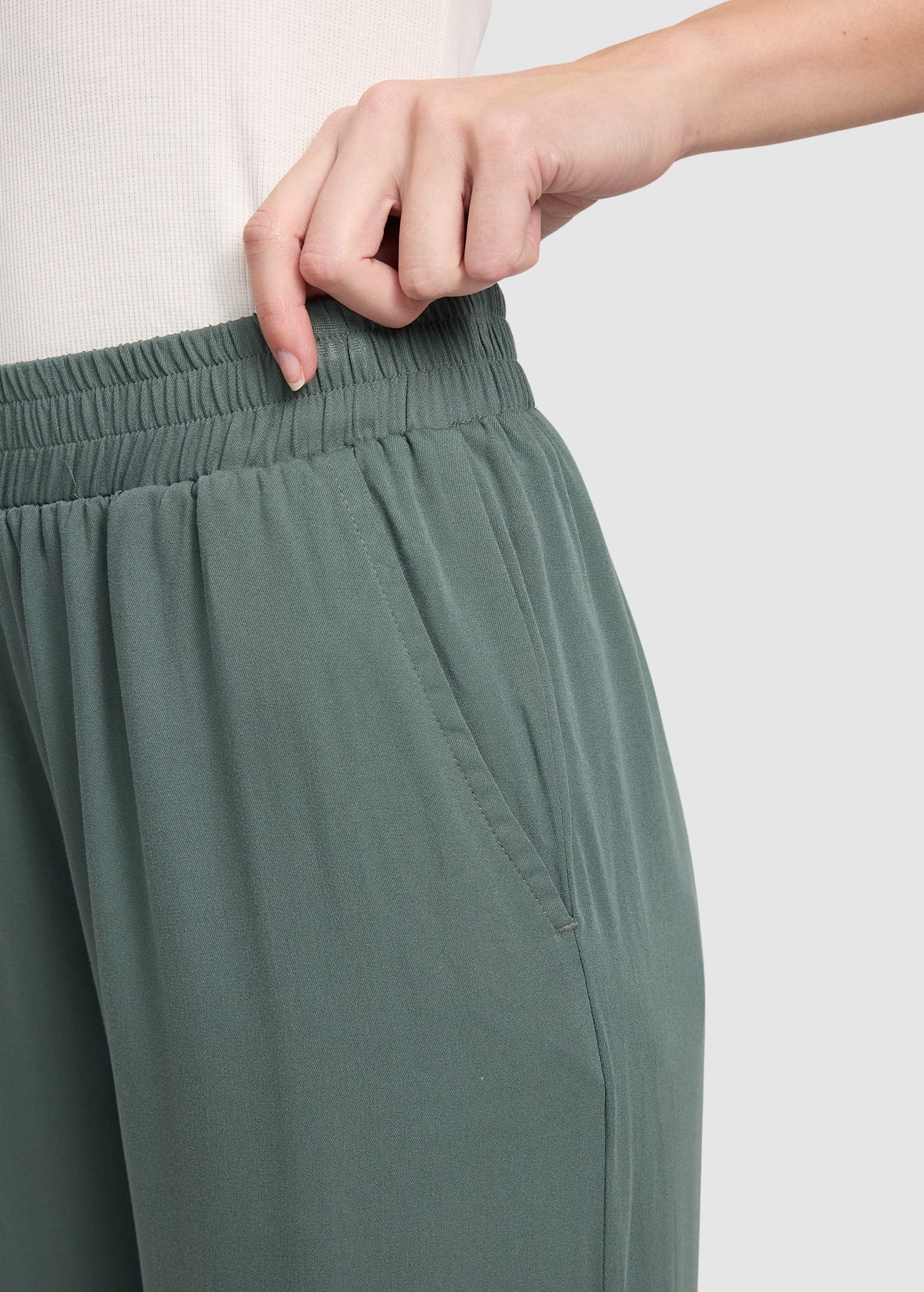 Wide Leg Viscose Pants Bottle