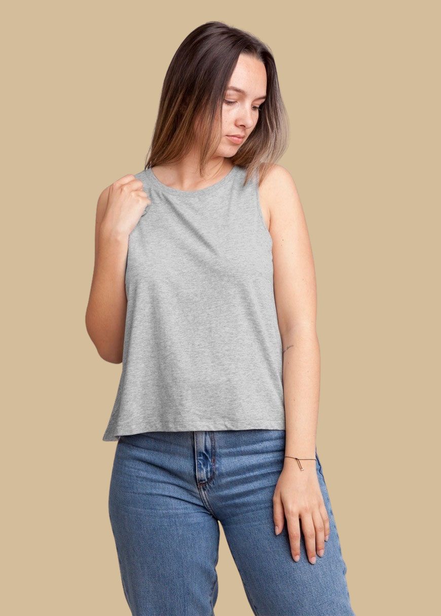 Cropped Oversized Tanktop Woman