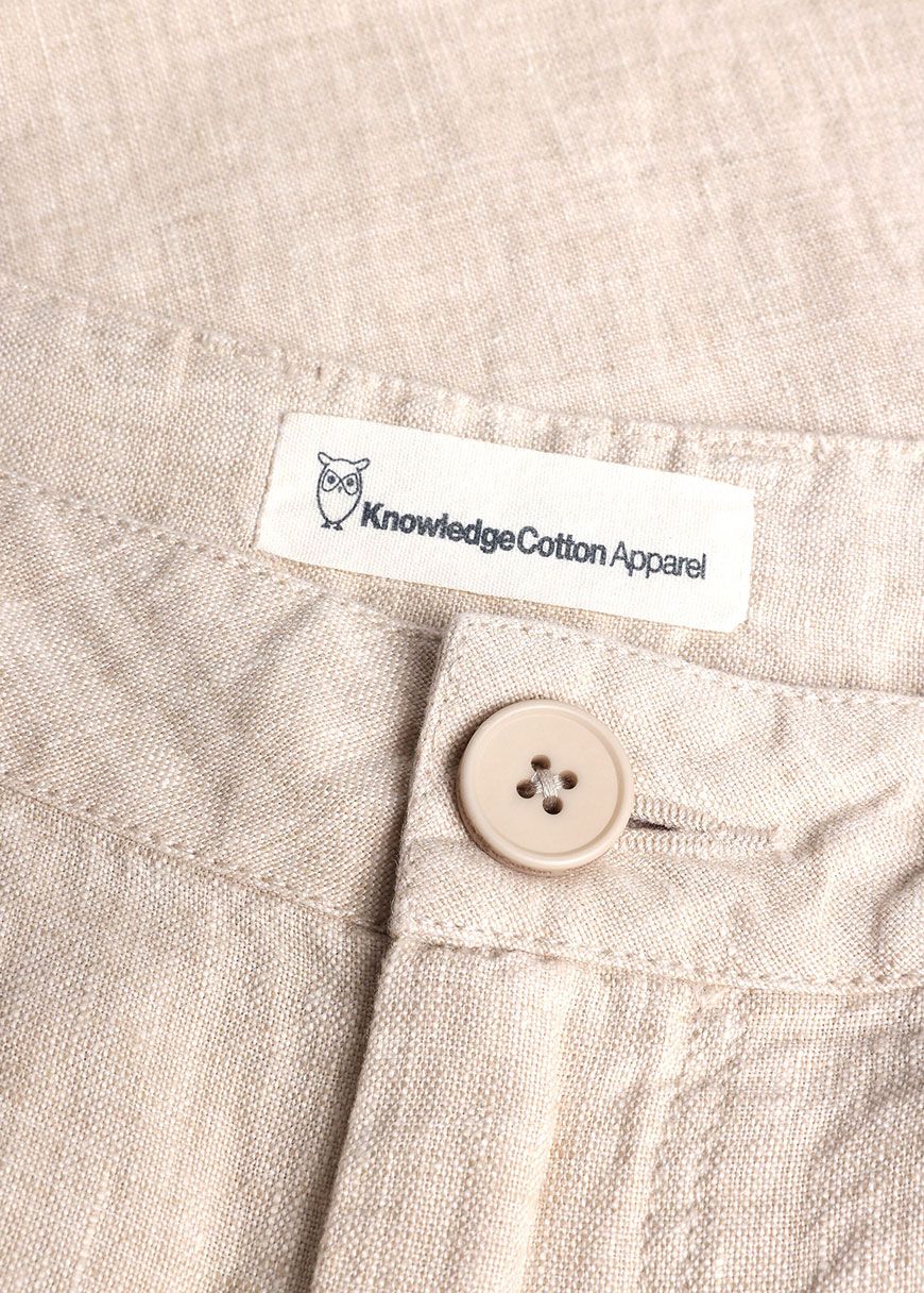 Calla Tapered Mid-Rise Linen Pants