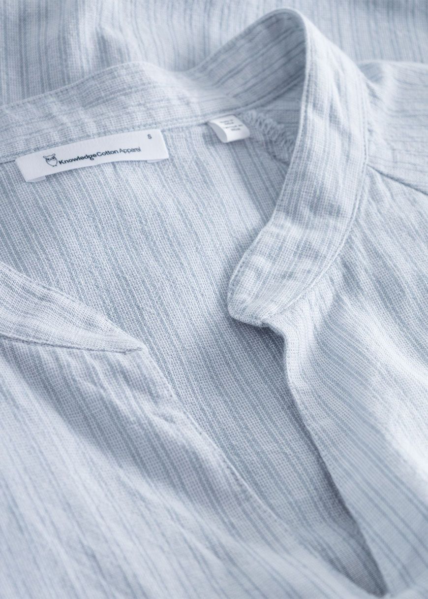 Grandad Collar SS Shirt Dress