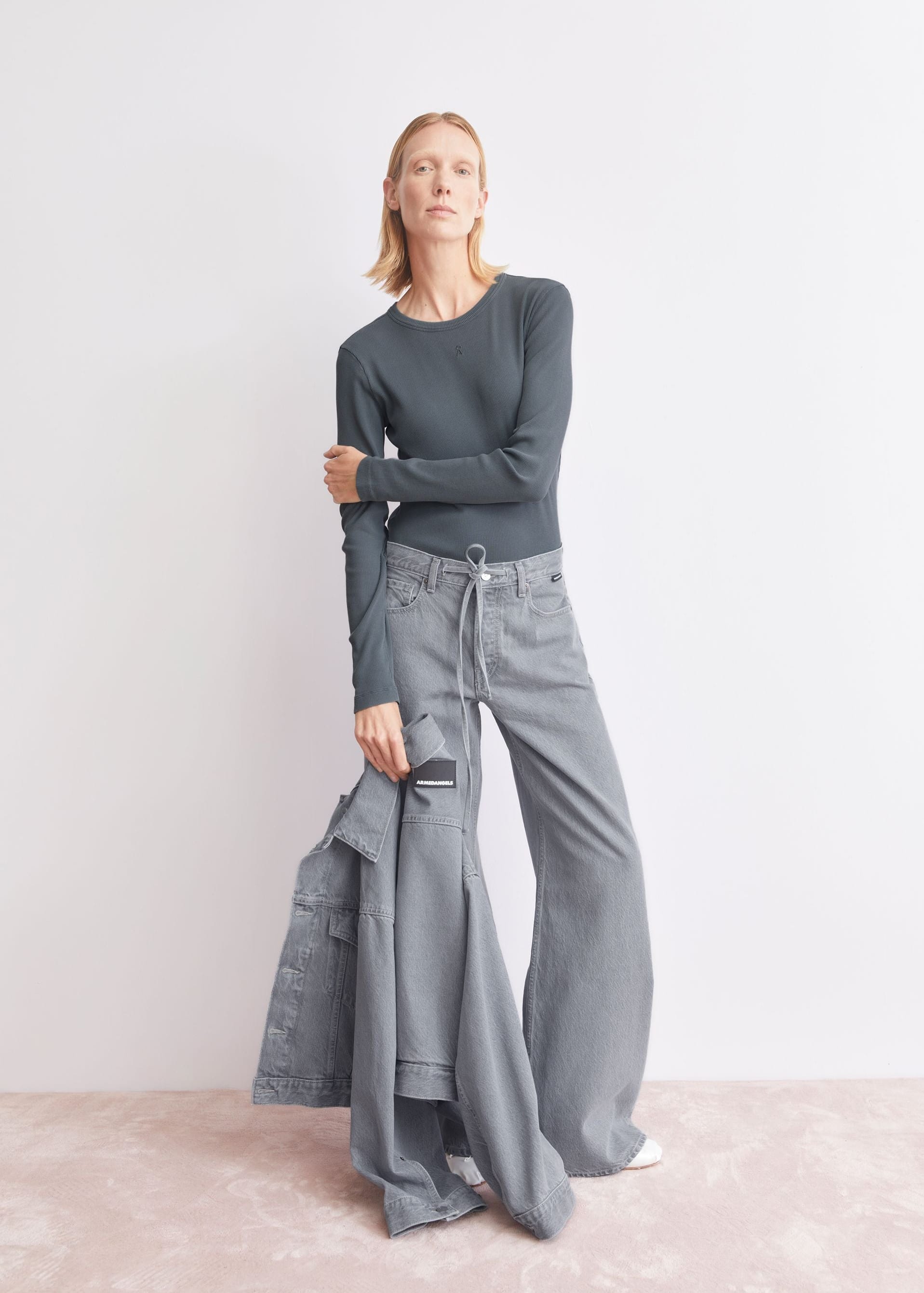 Gmt Dye Rib Longsleeve Space Steel