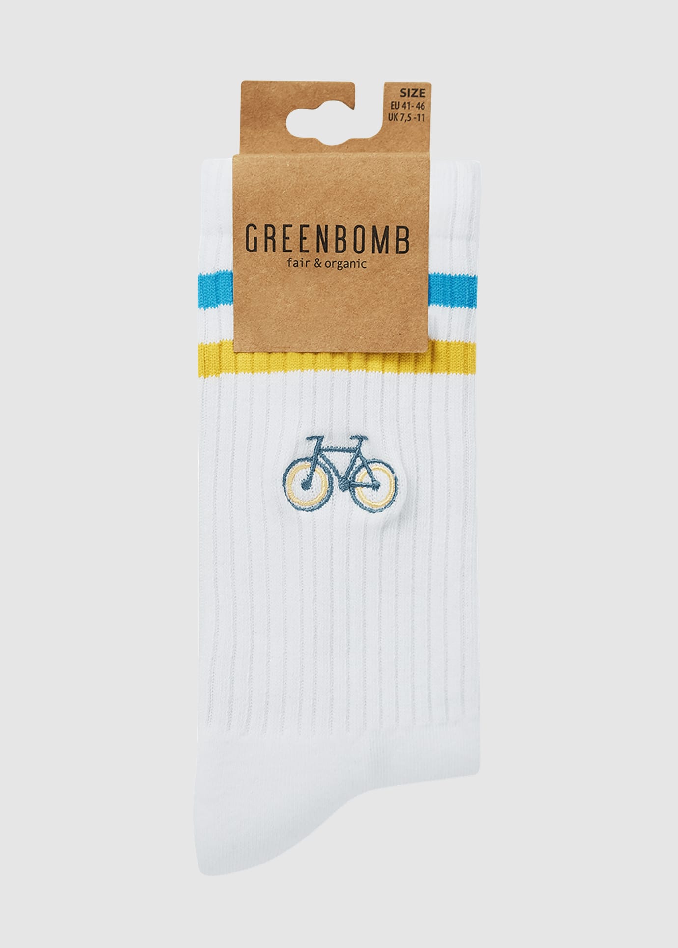greenbomb-bike-loop-socks-white-2.jpeg Bike Loop Socks White