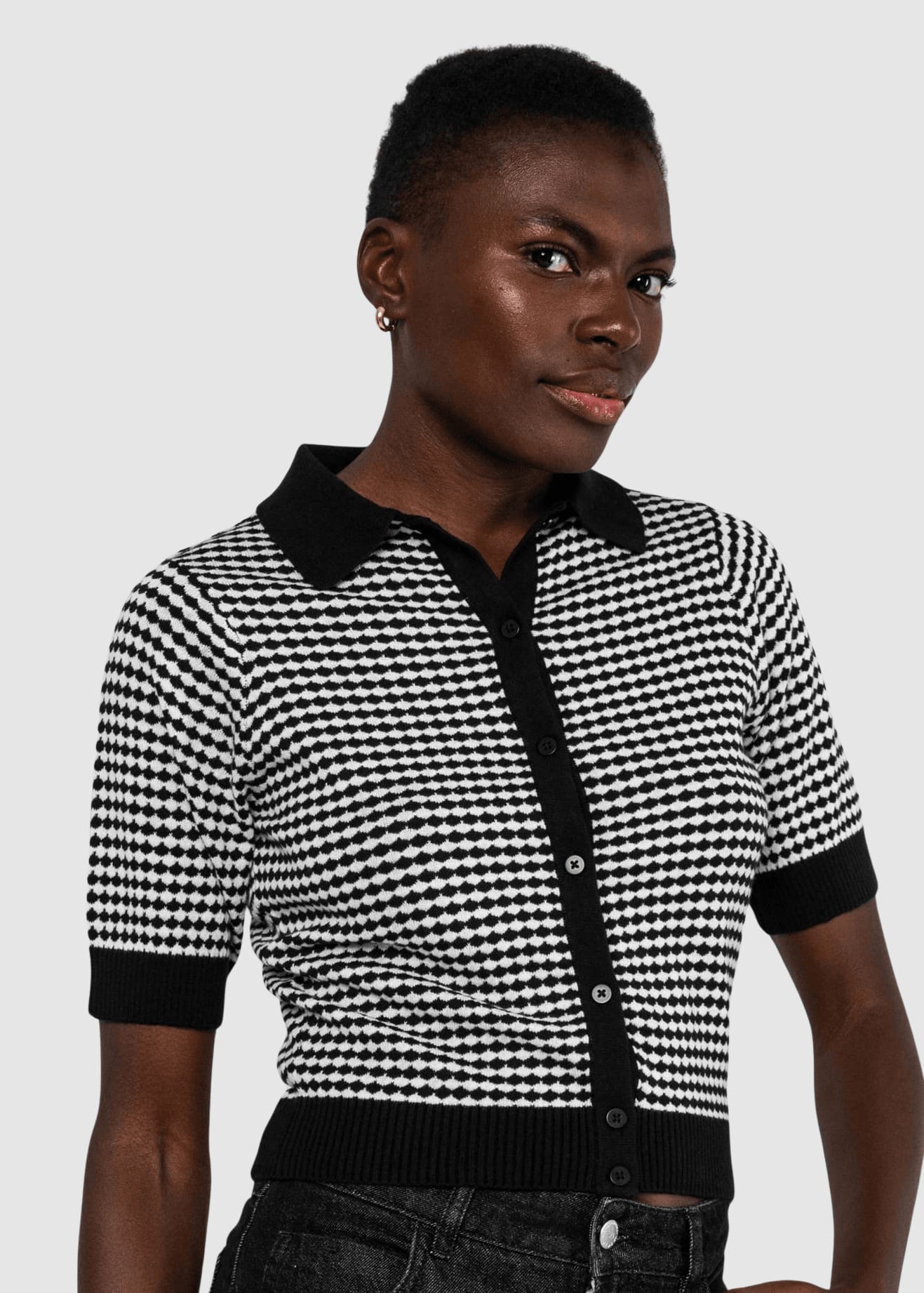 Petite Poloette Mixed Dots Black Beige