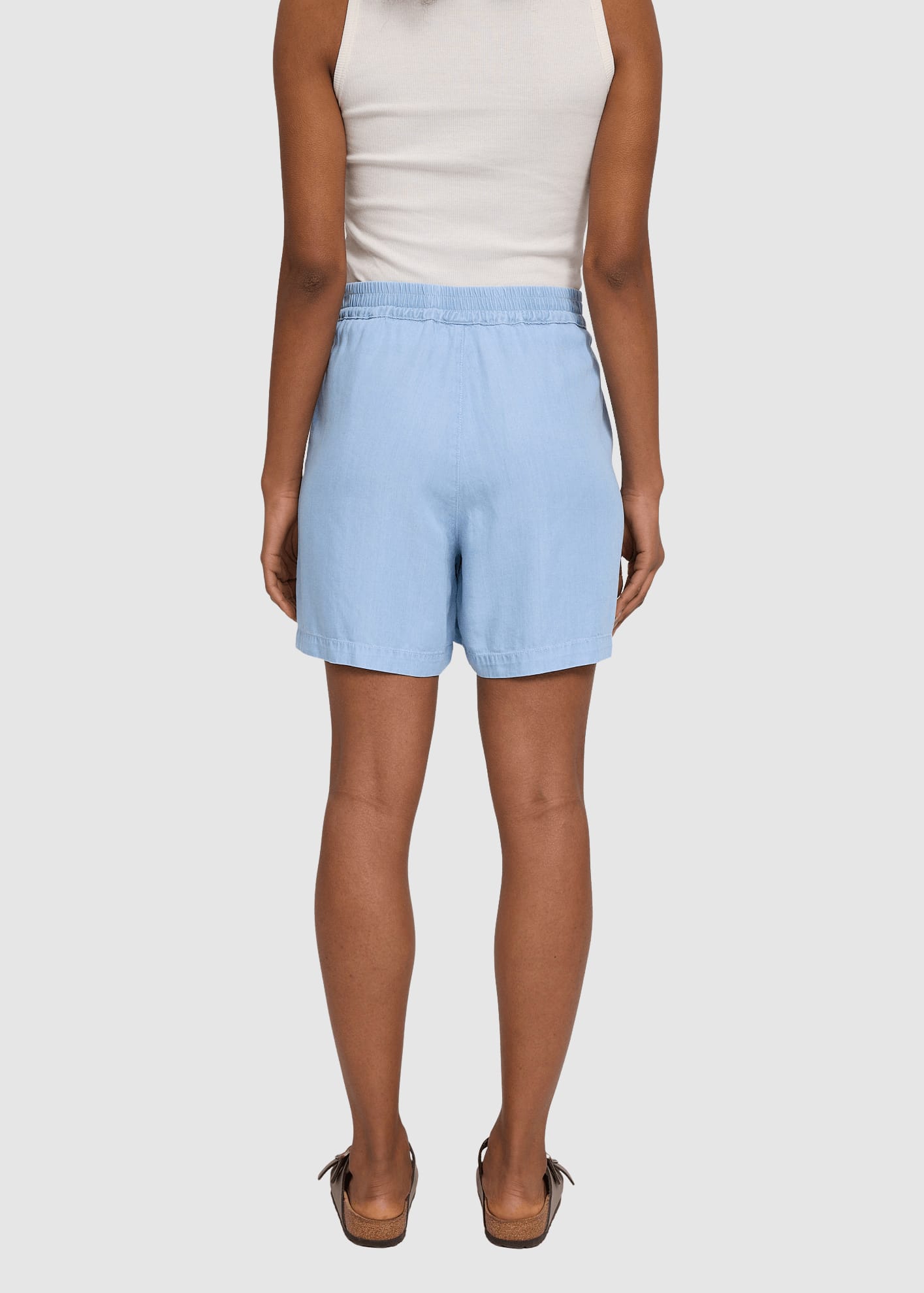 Tencel Shorts Light Blue Wash