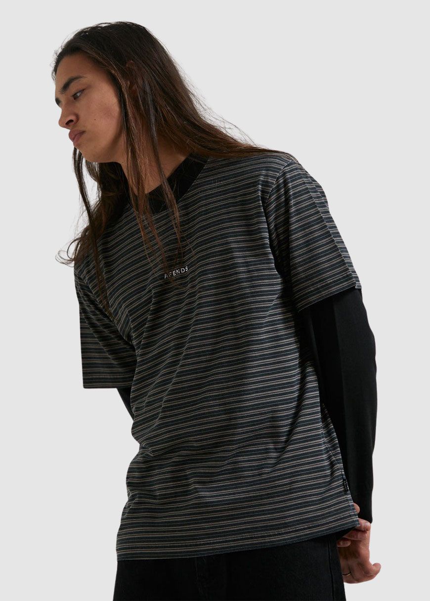 Ender Recycled Stripe Retro Fit Tee Ender Recycled Stripe Retro Fit Tee