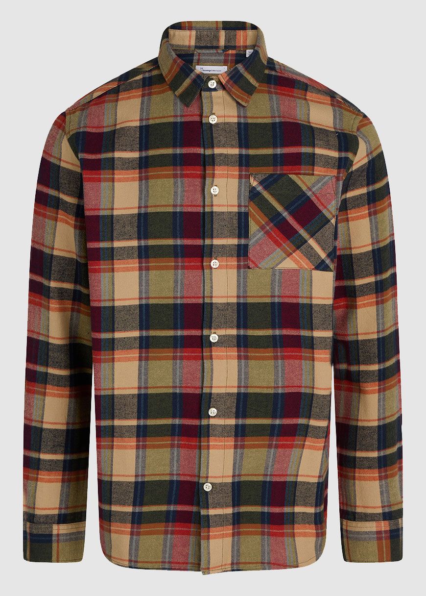 Light Flannel Checkered Costume Fit Shirt