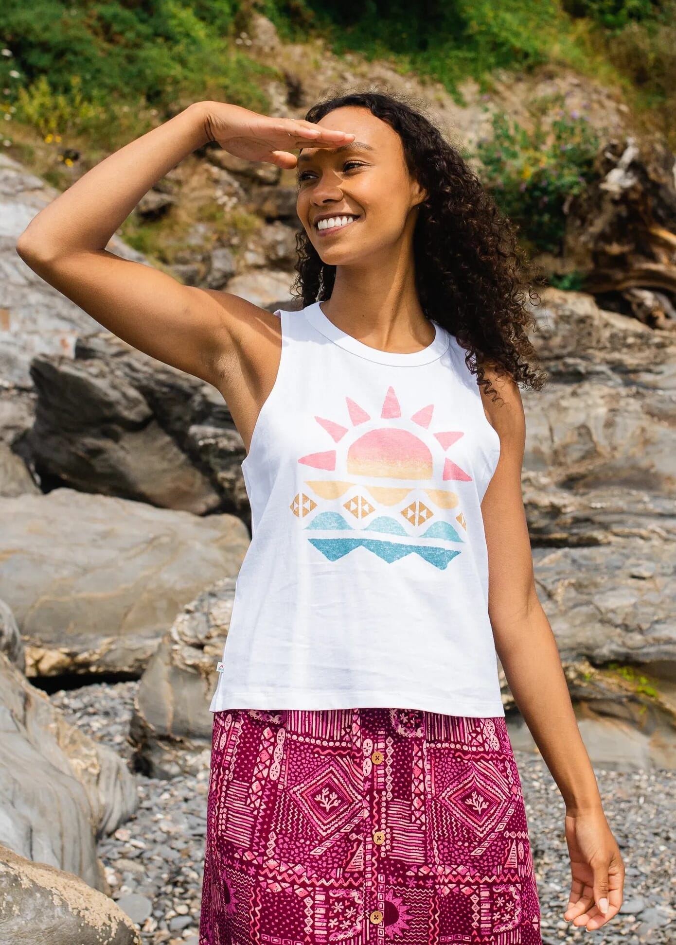 Sunray Recycled Cotton Vest White