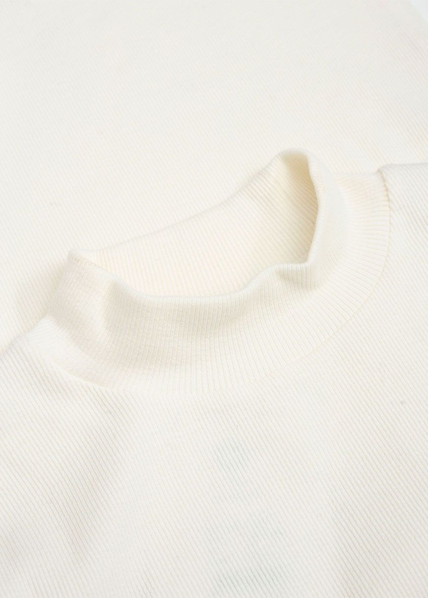 Rib High Neck Long Sleeved Rib High Neck Long Sleeved