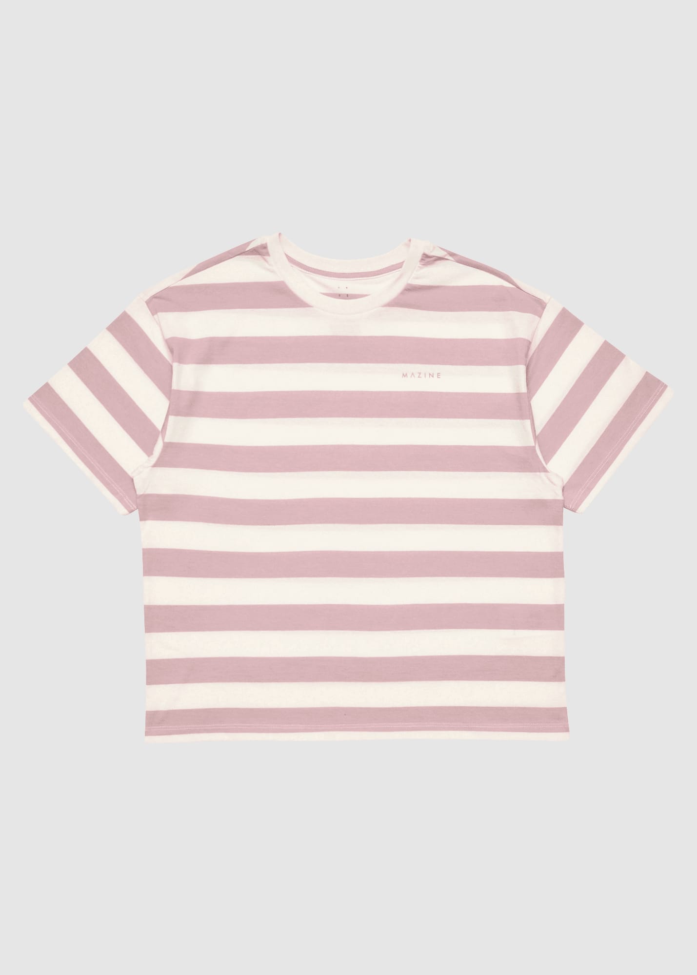 Bold Striped T-Shirt Orchid Offwhite