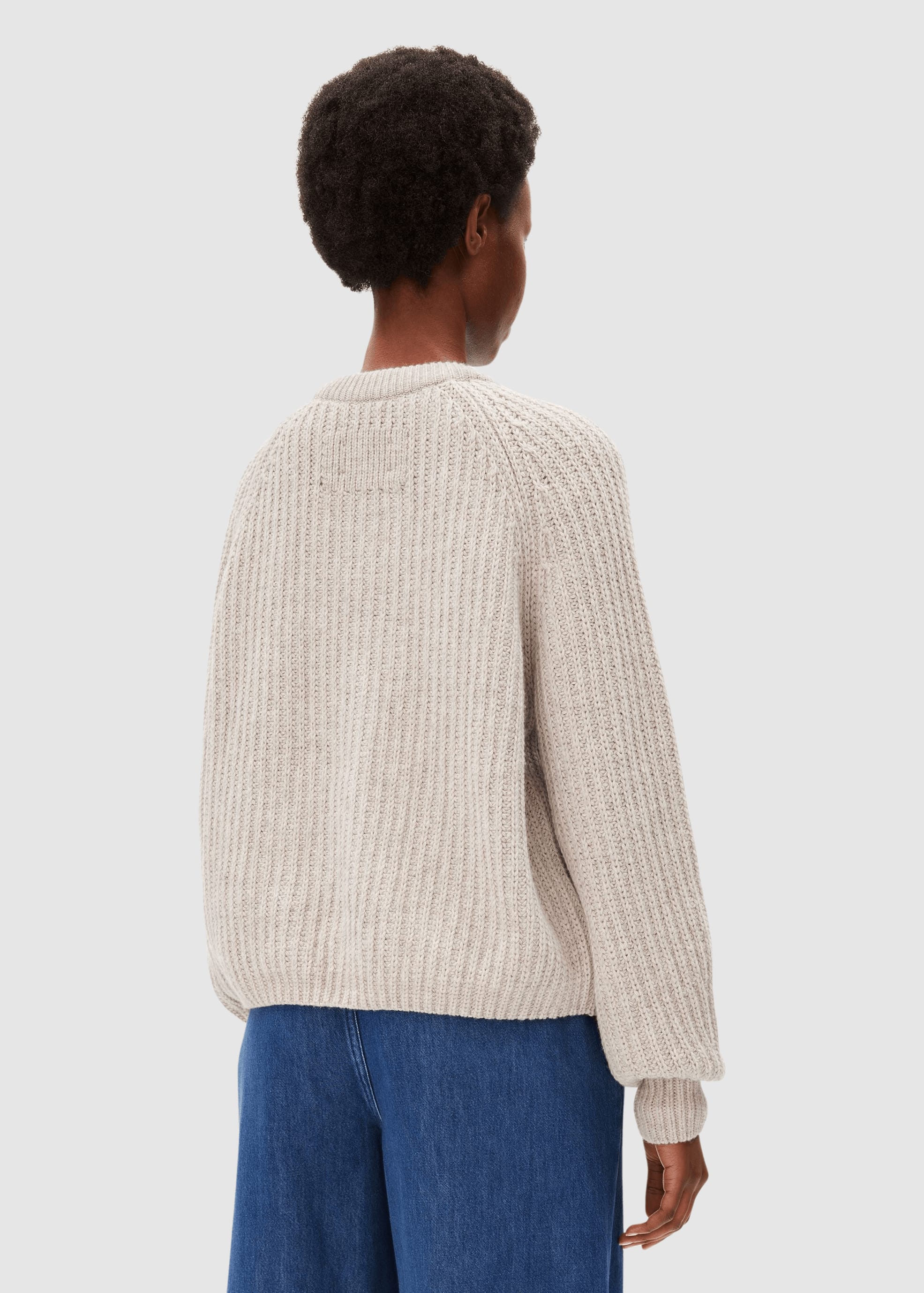 armedangels-rib-knit-cardigan-honey-melange-2.jpeg Rib Knit Cardigan Honey Melange