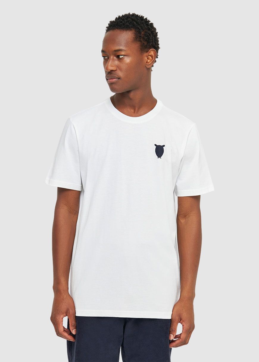 Regular Fit Owl Chest Embroidery T-Shirt