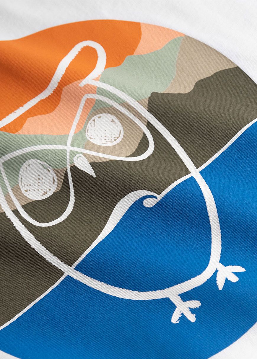 Regular Mountain Front Print T-Shirt