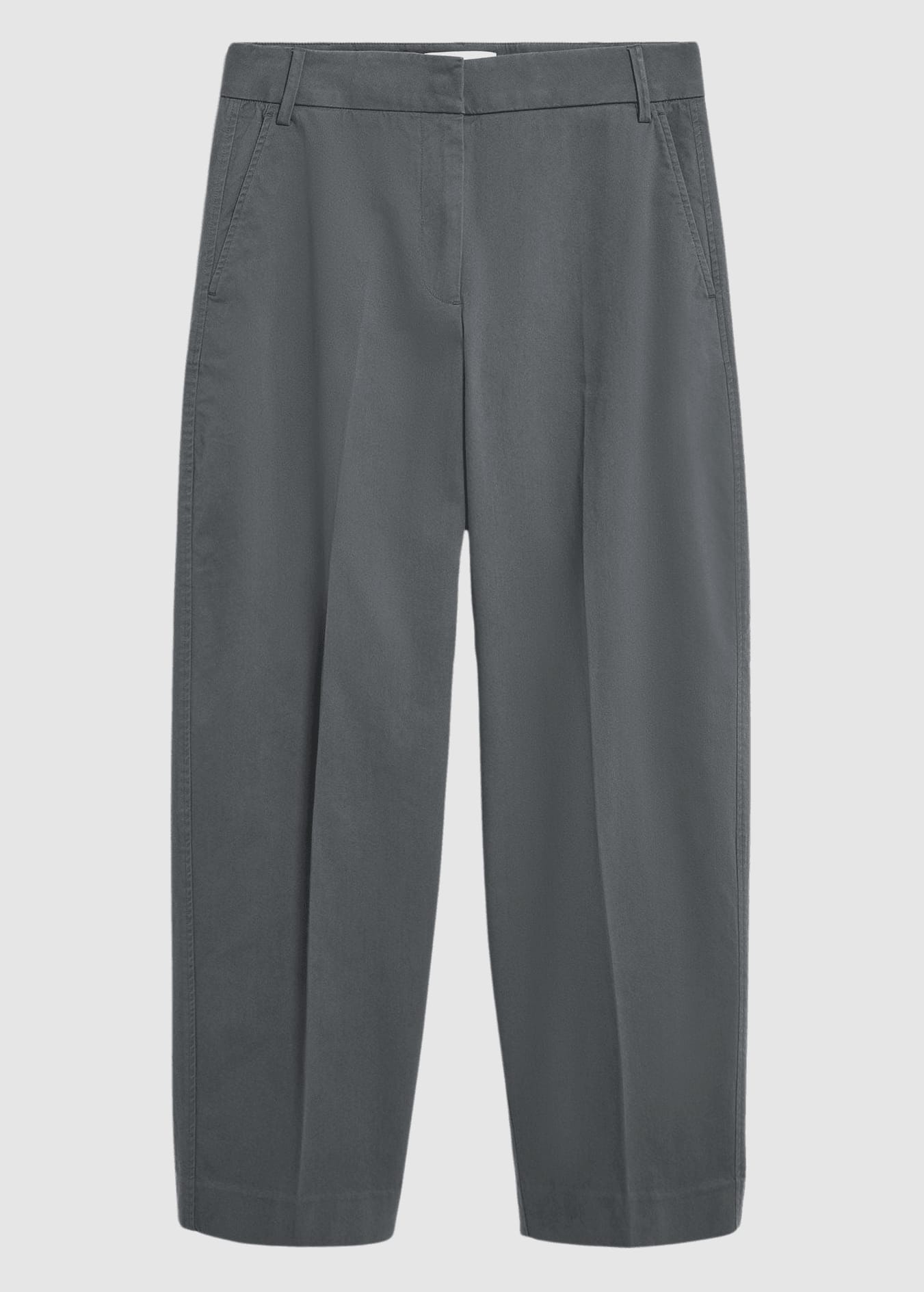 Barrel Leg Twill Pant Space Steel
