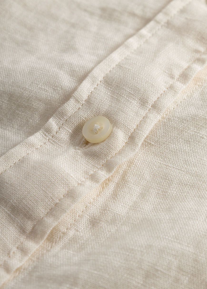 Collar Stand Short Sleeve Linen Shirt Collar Stand Short Sleeve Linen Shirt
