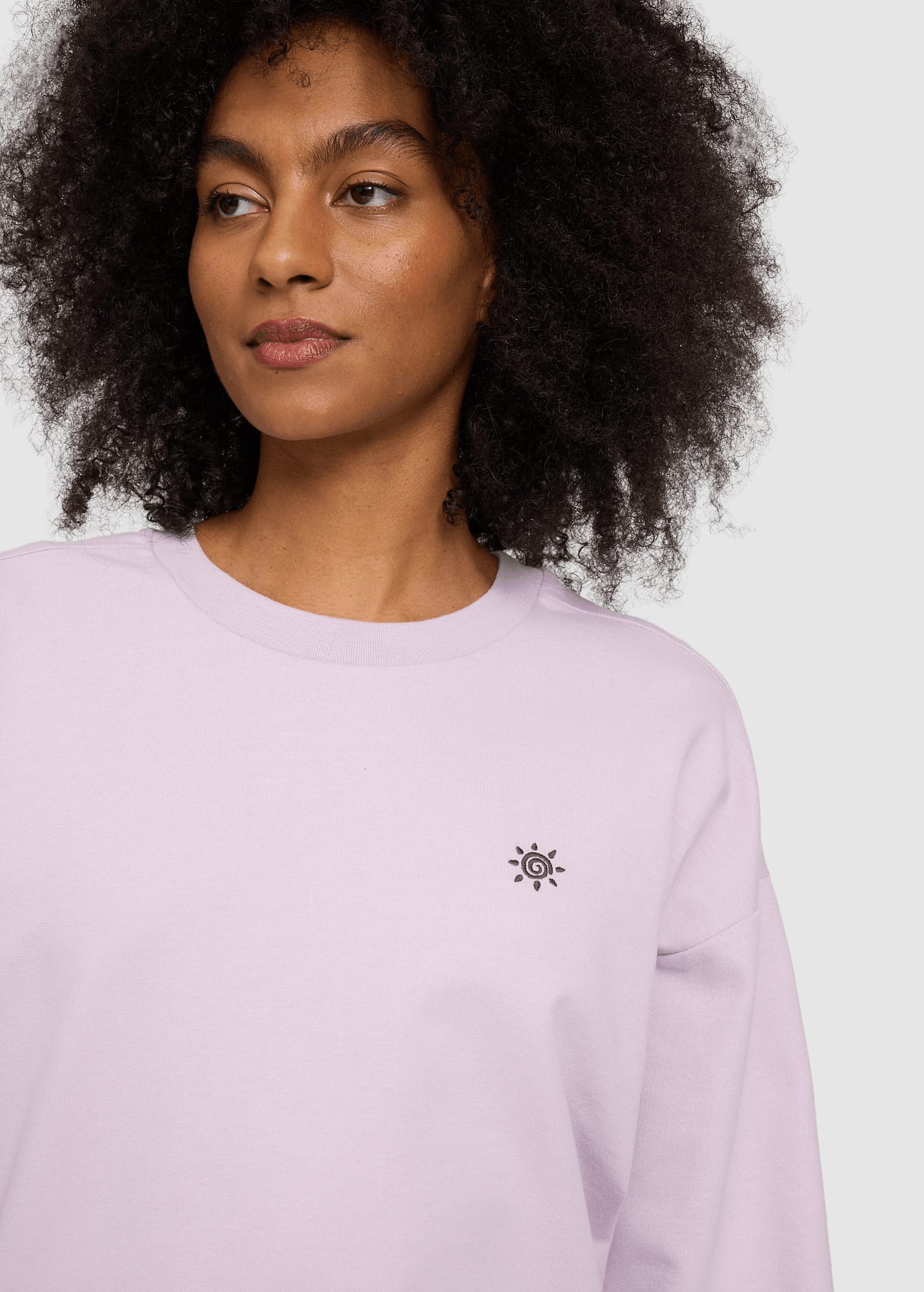 Back Print Sweatshirt Pastel Lilac/palm Back Print Sweatshirt Pastel Lilac/palm
