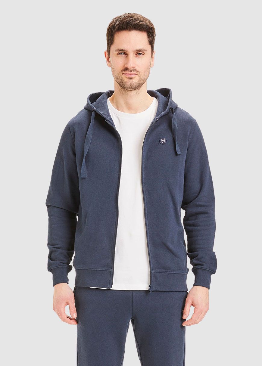 Zip Hood Basic Badge Sweat Zip Hood Basic Badge Sweat