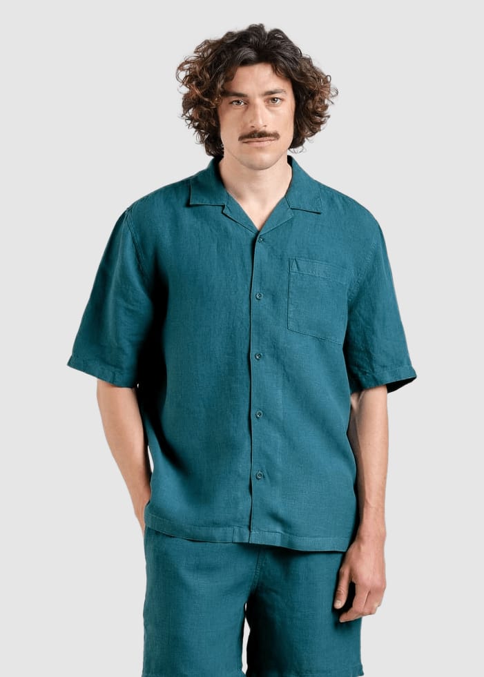 Shirt Marstrand Linen Mediterranea Green Shirt Marstrand Linen Mediterranea Green