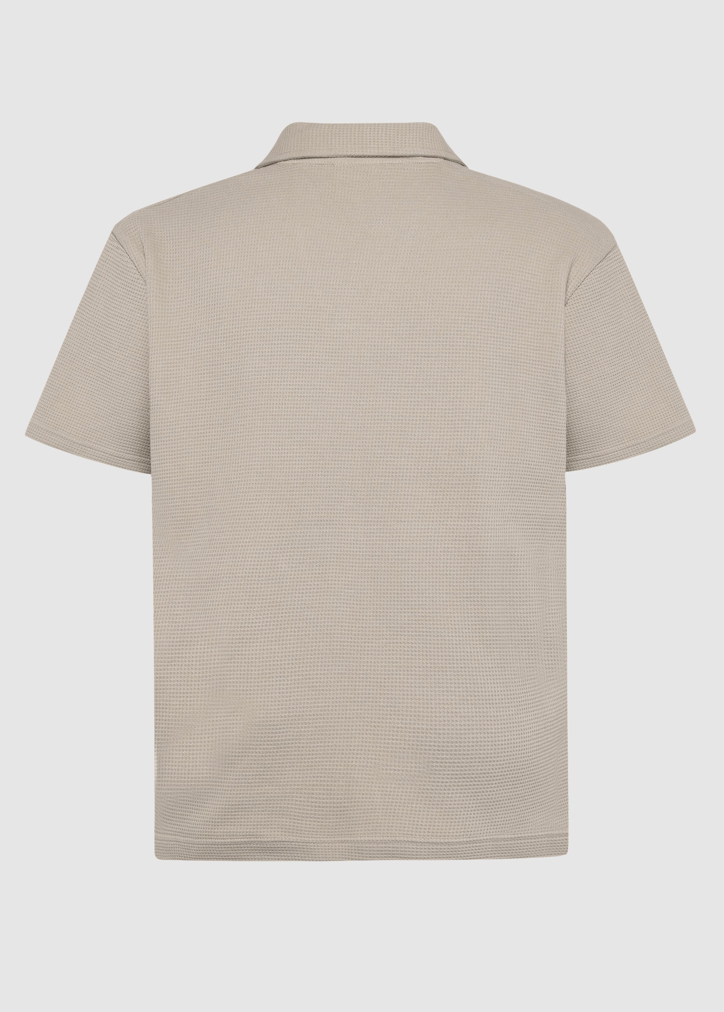 Waffle Polo Light Feather Gray Waffle Polo Light Feather Gray