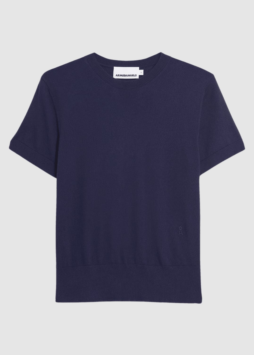 Fine S Sl Knit Sweater Tinted Navy