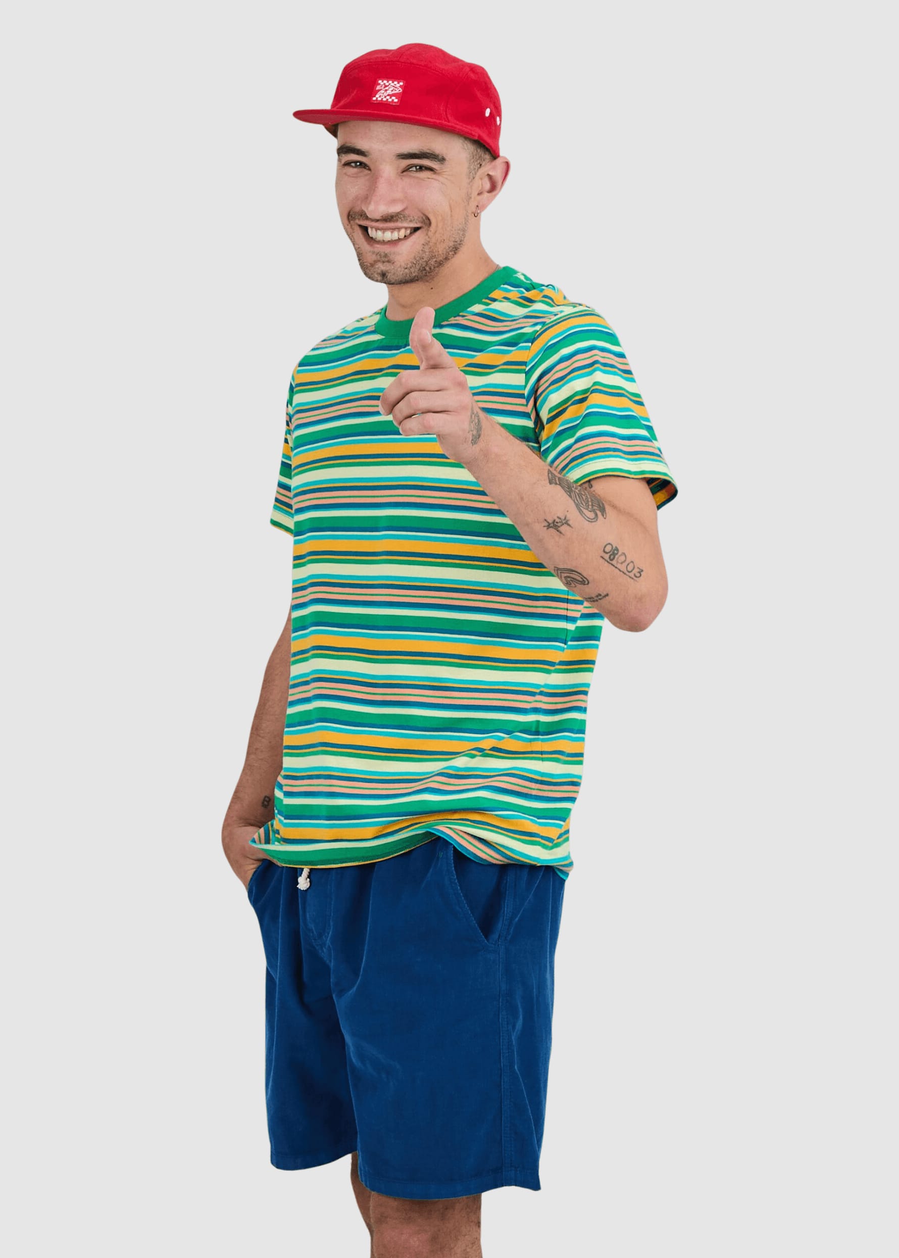 Stripes Regular T-Shirt Green