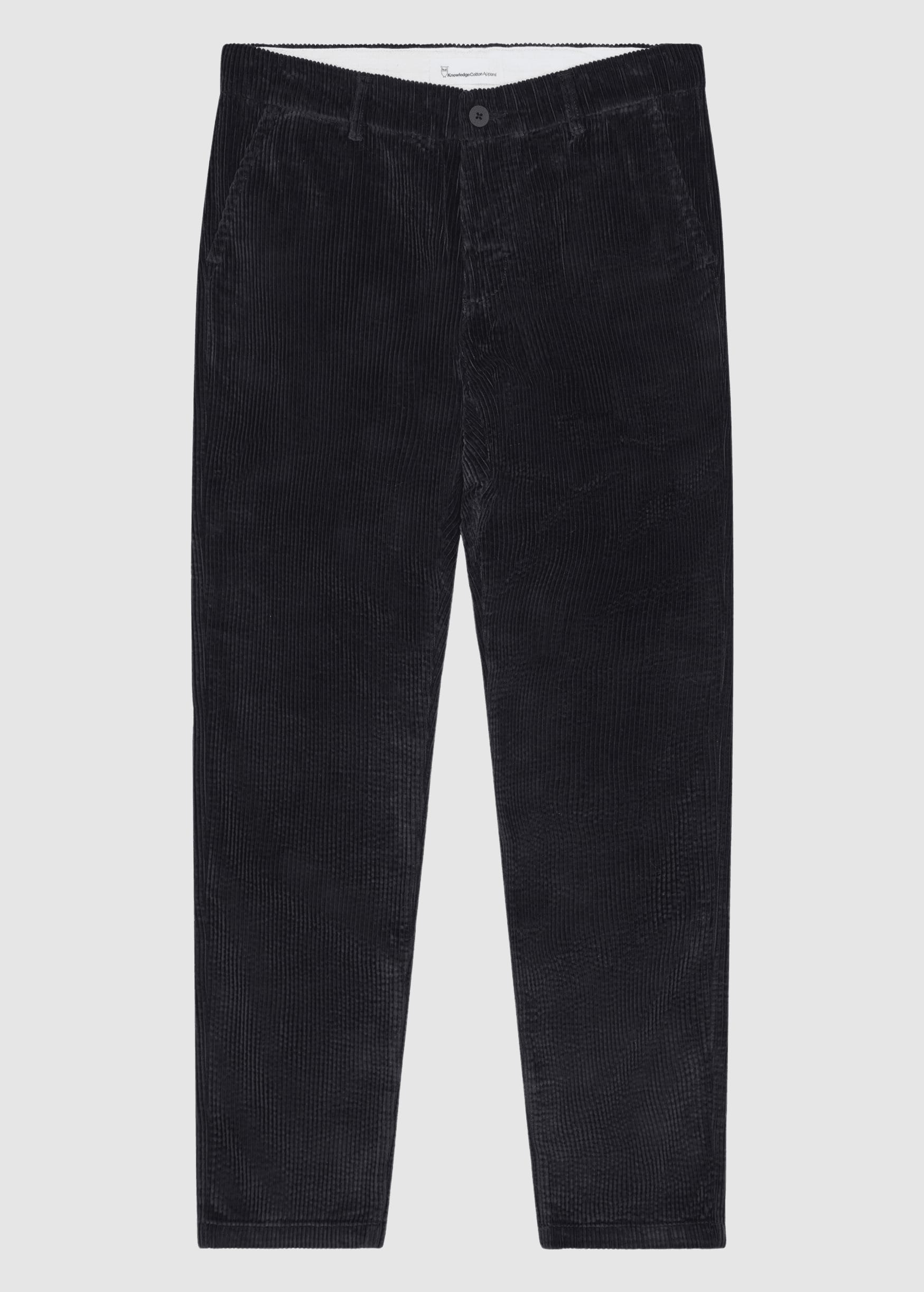 knowledge-cotton-apparel-chuck-regular-corduroy-pants-black-jet-1.jpeg Chuck Regular Corduroy Pants Black Jet