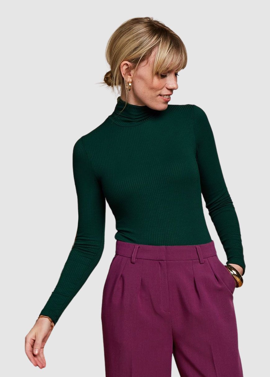 Rollneck Top Uni Rib Rollneck Top Uni Rib