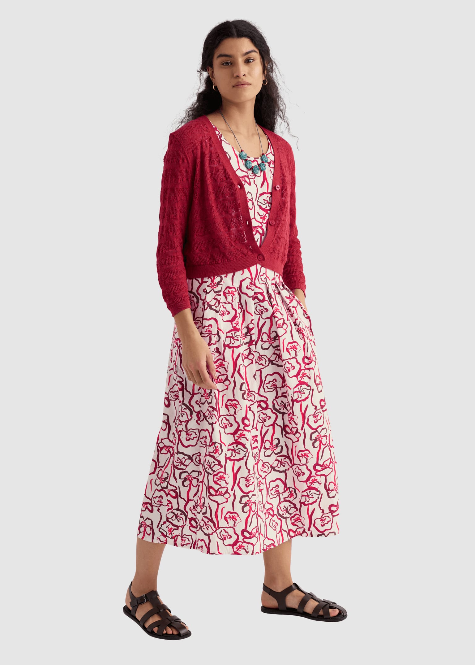 Sweet Day Cardigan Boat Red