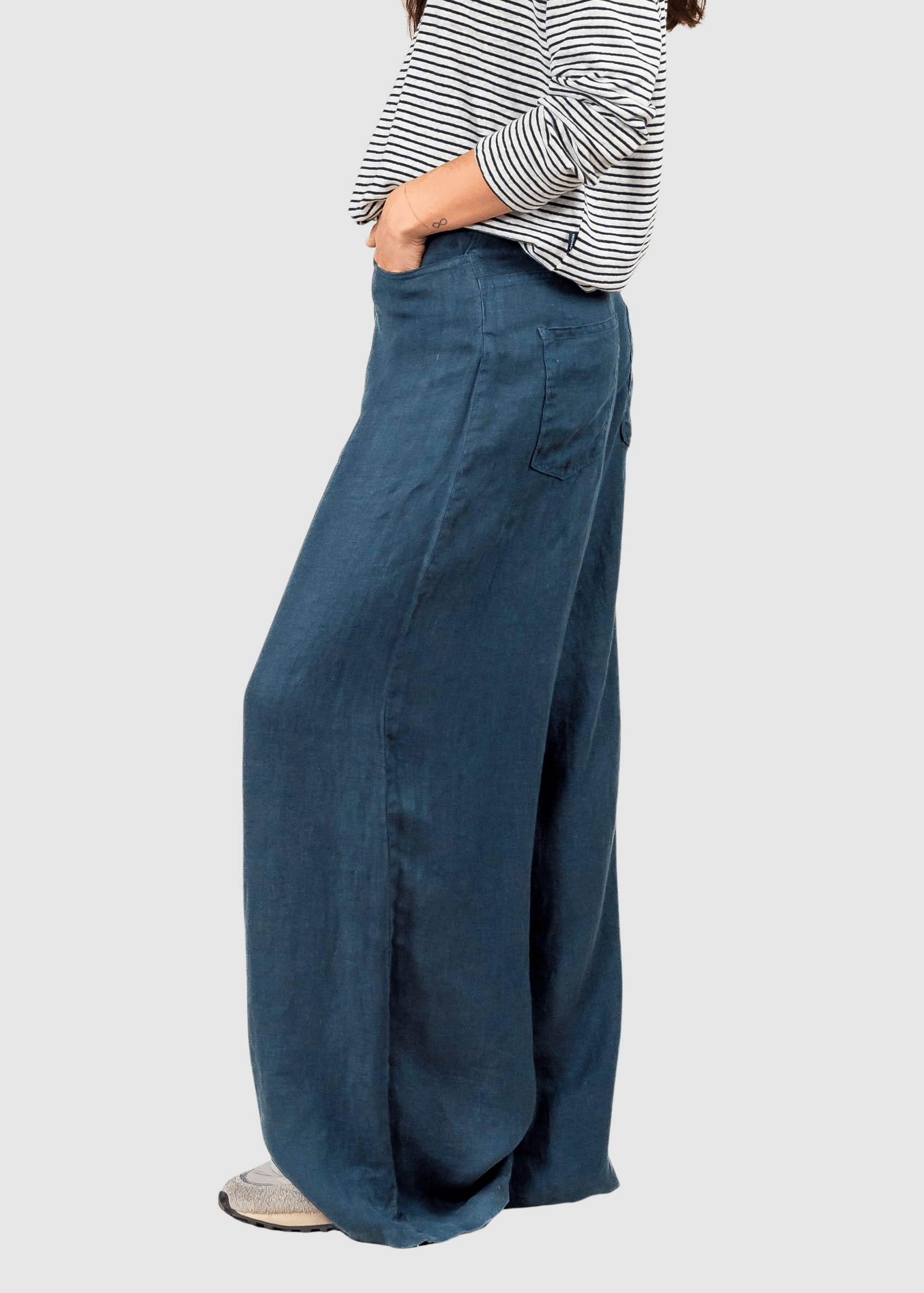 Loren Linen Pant Vintage Grey