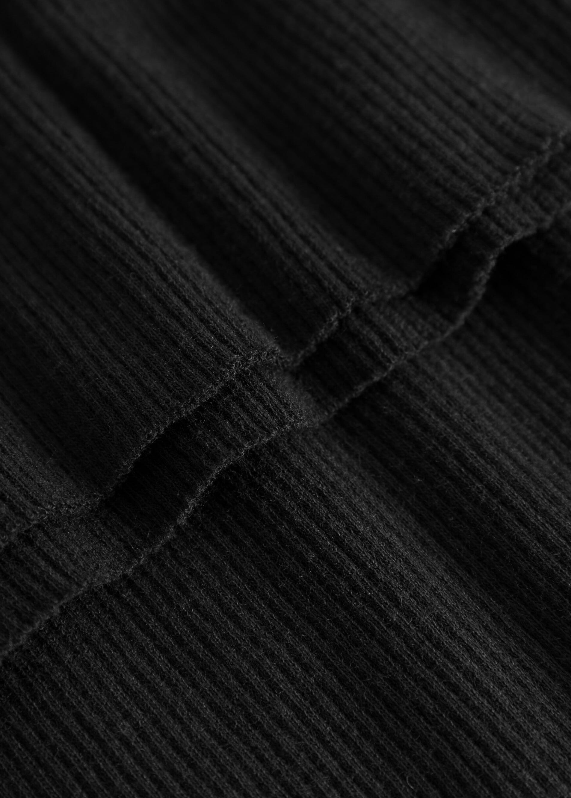 Rib Long Sleeve T-Shirt Black Jet