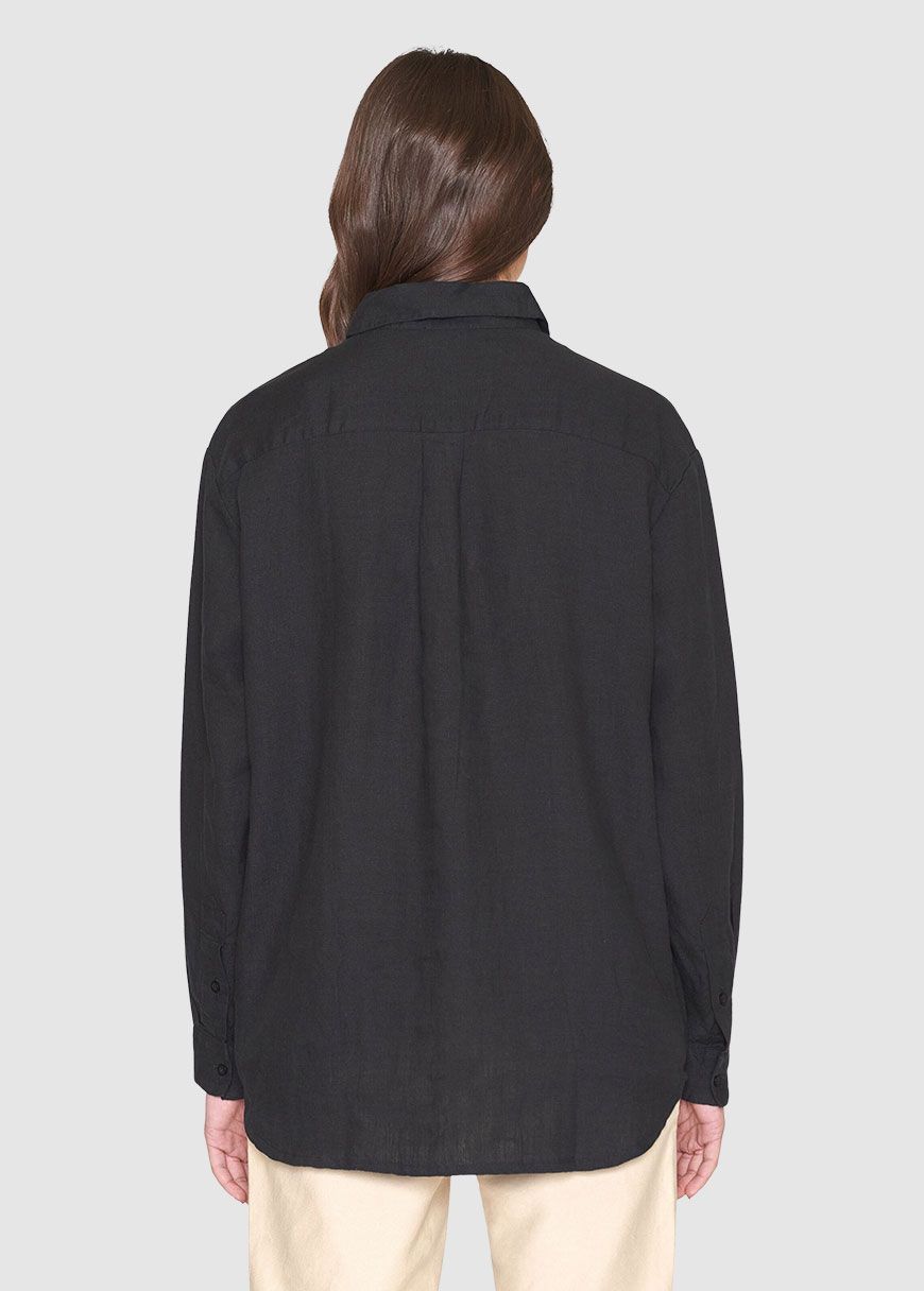Loose Linen Long Sleeved Shirt