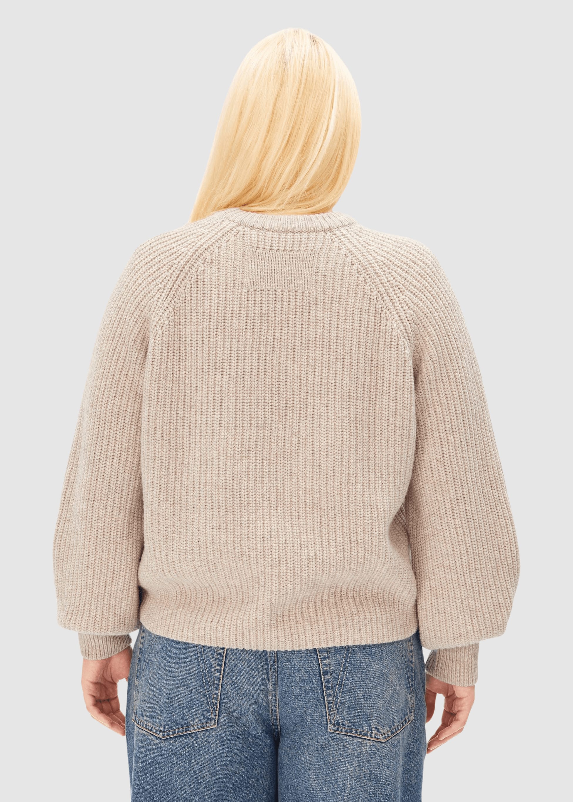 Rib Knit Sweater Honey Melange