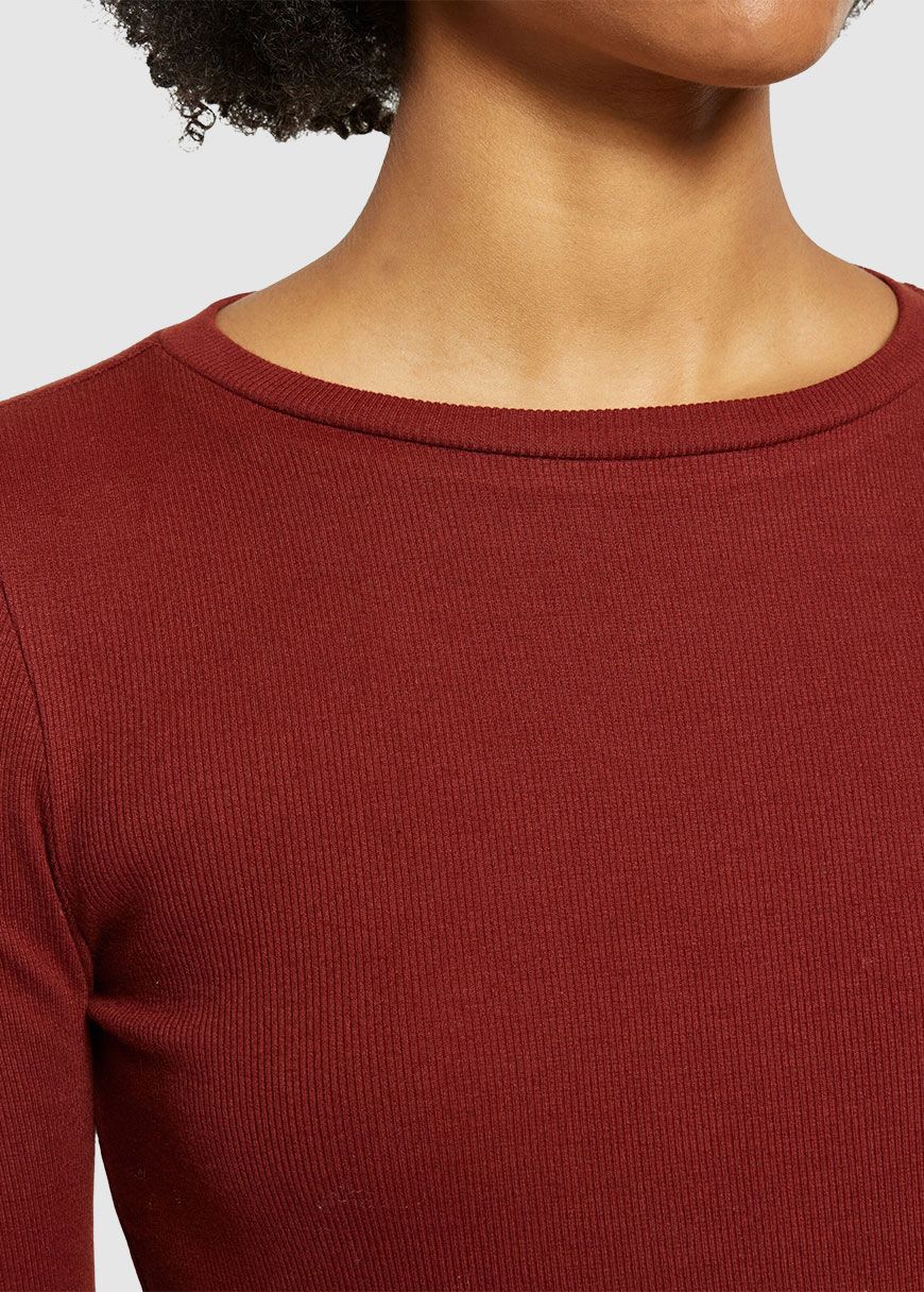 Rib Scoop Neck Long Sleeved Rib Scoop Neck Long Sleeved