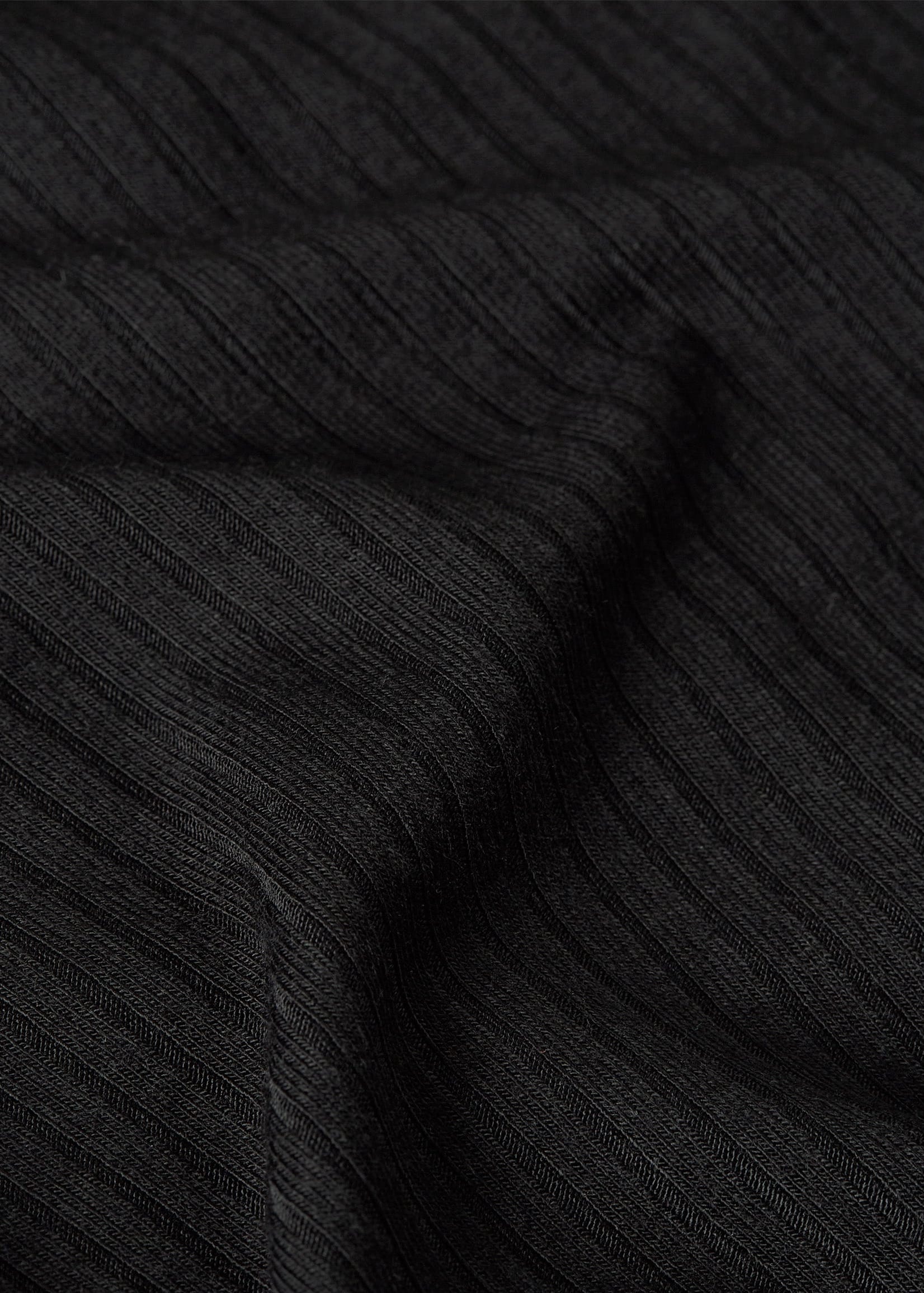 Carice Top Uni Rib Black