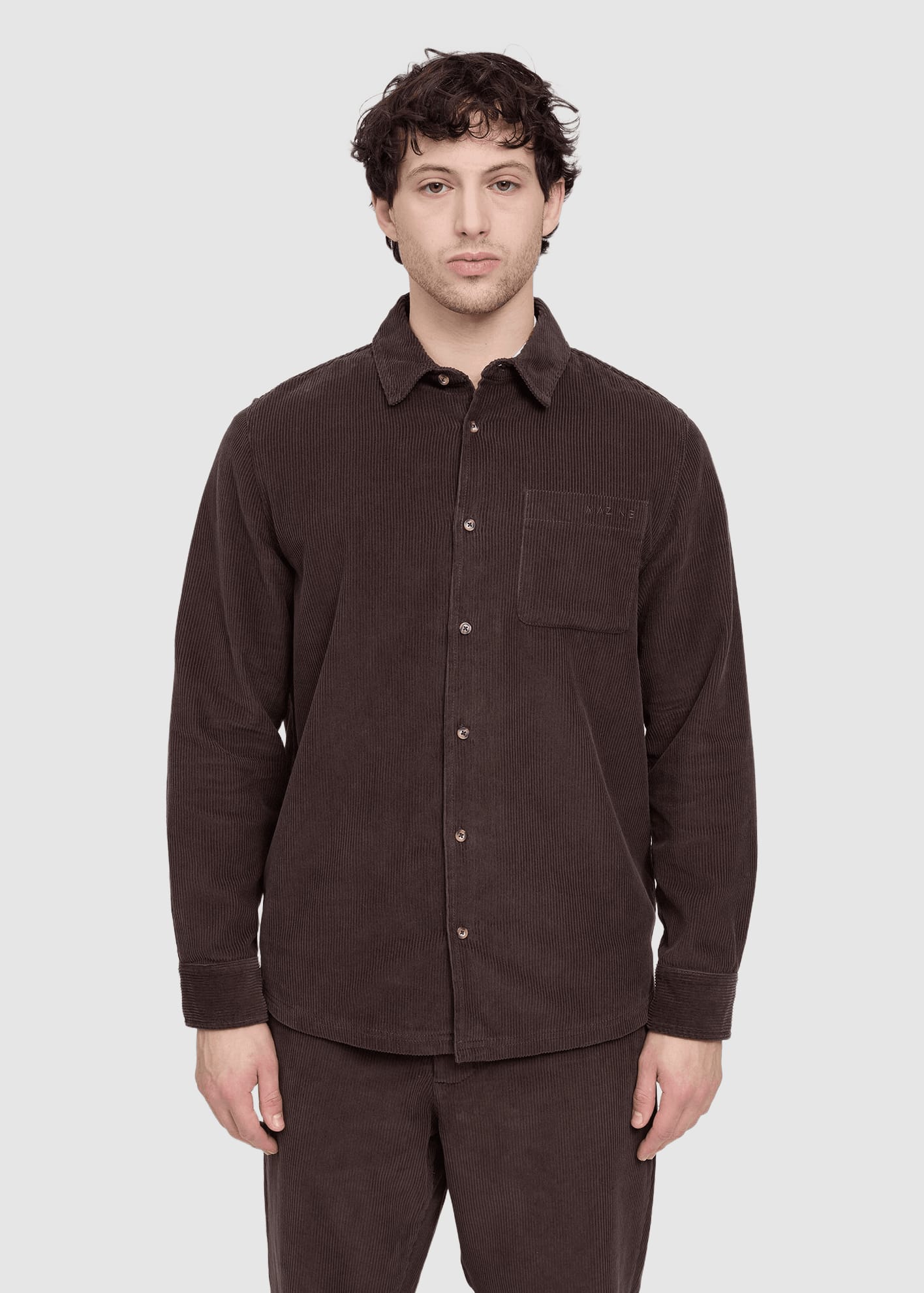 Pocket Corduroy Shirt Black Coffee