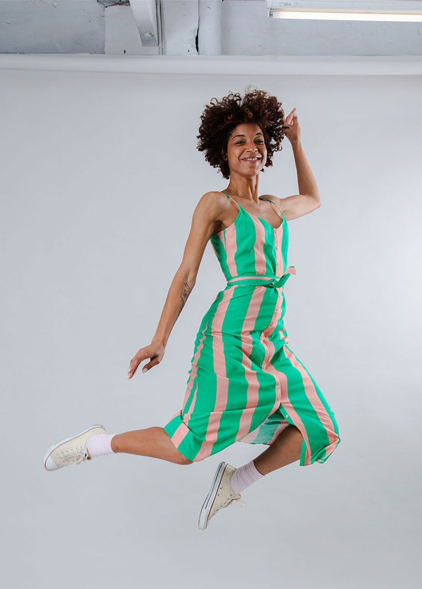 Color Block Strap Dress