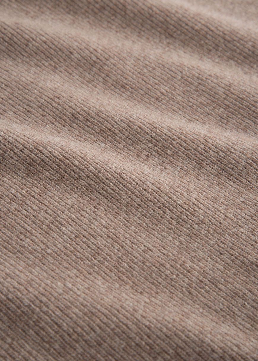 Wool Midth Lengt Rib Knit Skirt